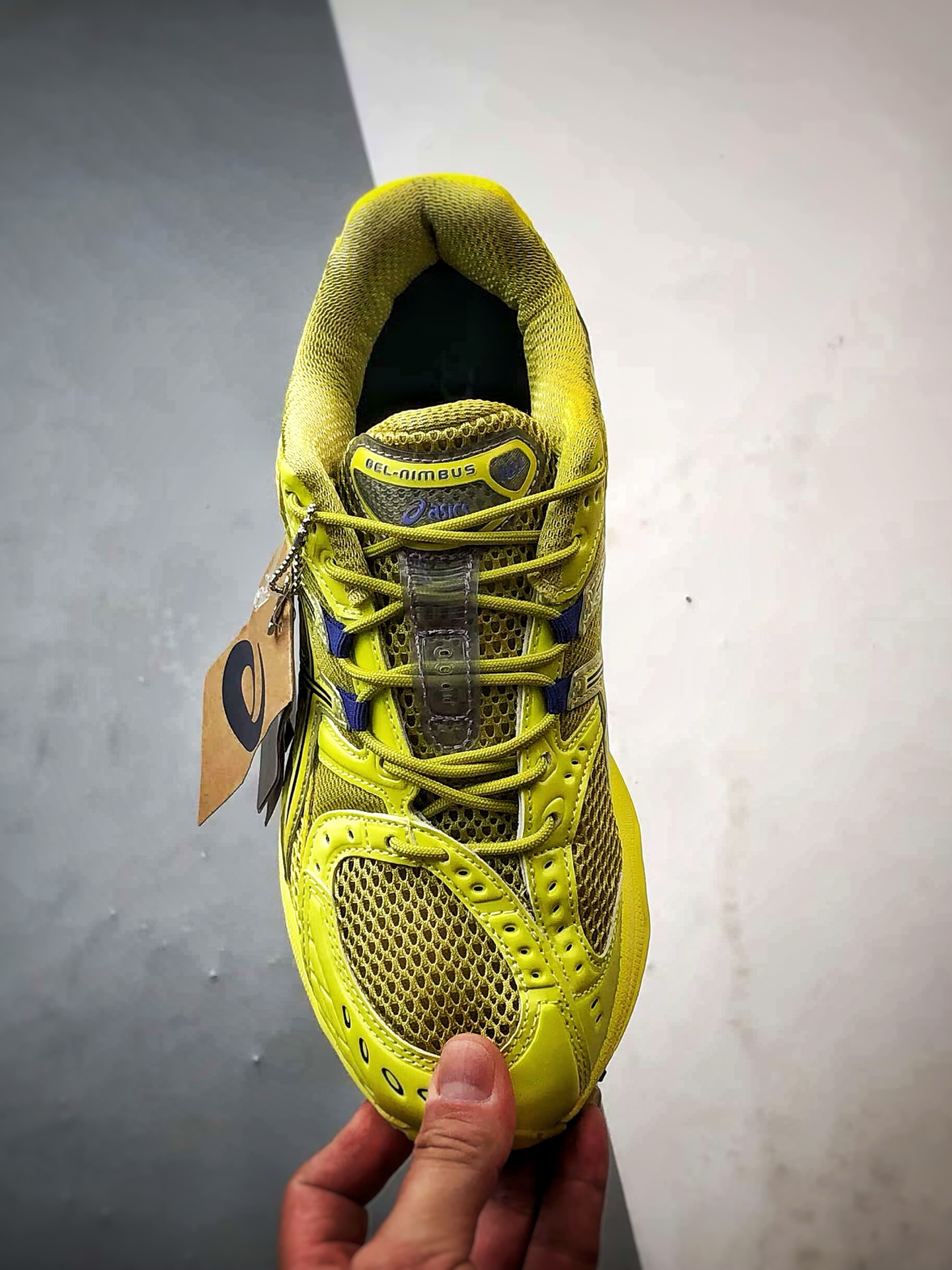Asics Gel-Nimbus 10.1 柠檬黄 亚瑟士复古先锋潮流拼接休闲跑步鞋 1203A599-300