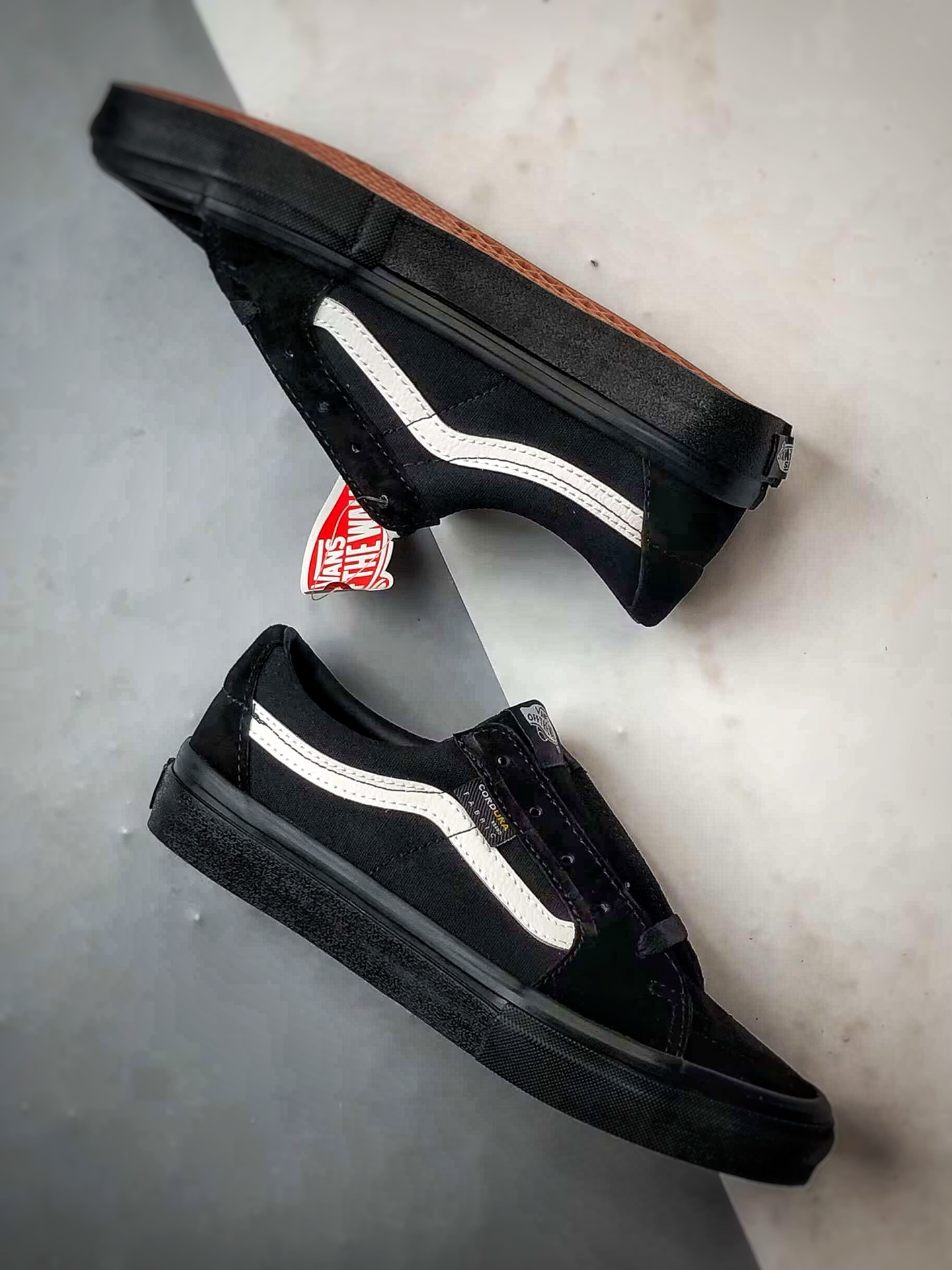 Vans Sk8-Low 黑武士 万斯官方 复古休闲硫化帆布鞋 VN0A5KXDBLA