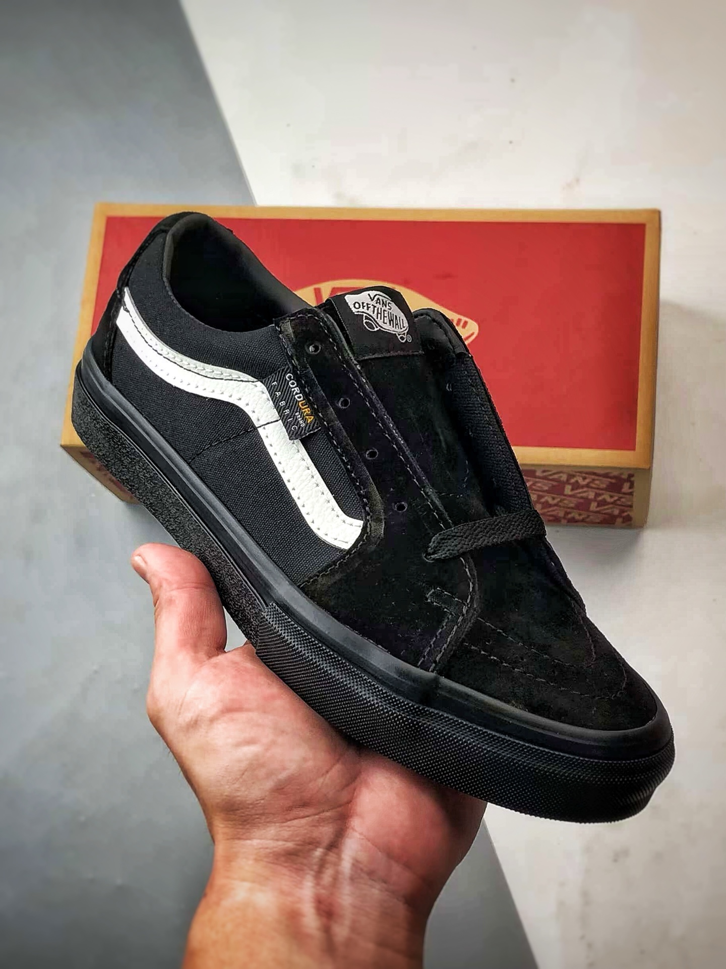 Vans Sk8-Low 黑武士 万斯官方 复古休闲硫化帆布鞋 VN0A5KXDBLA