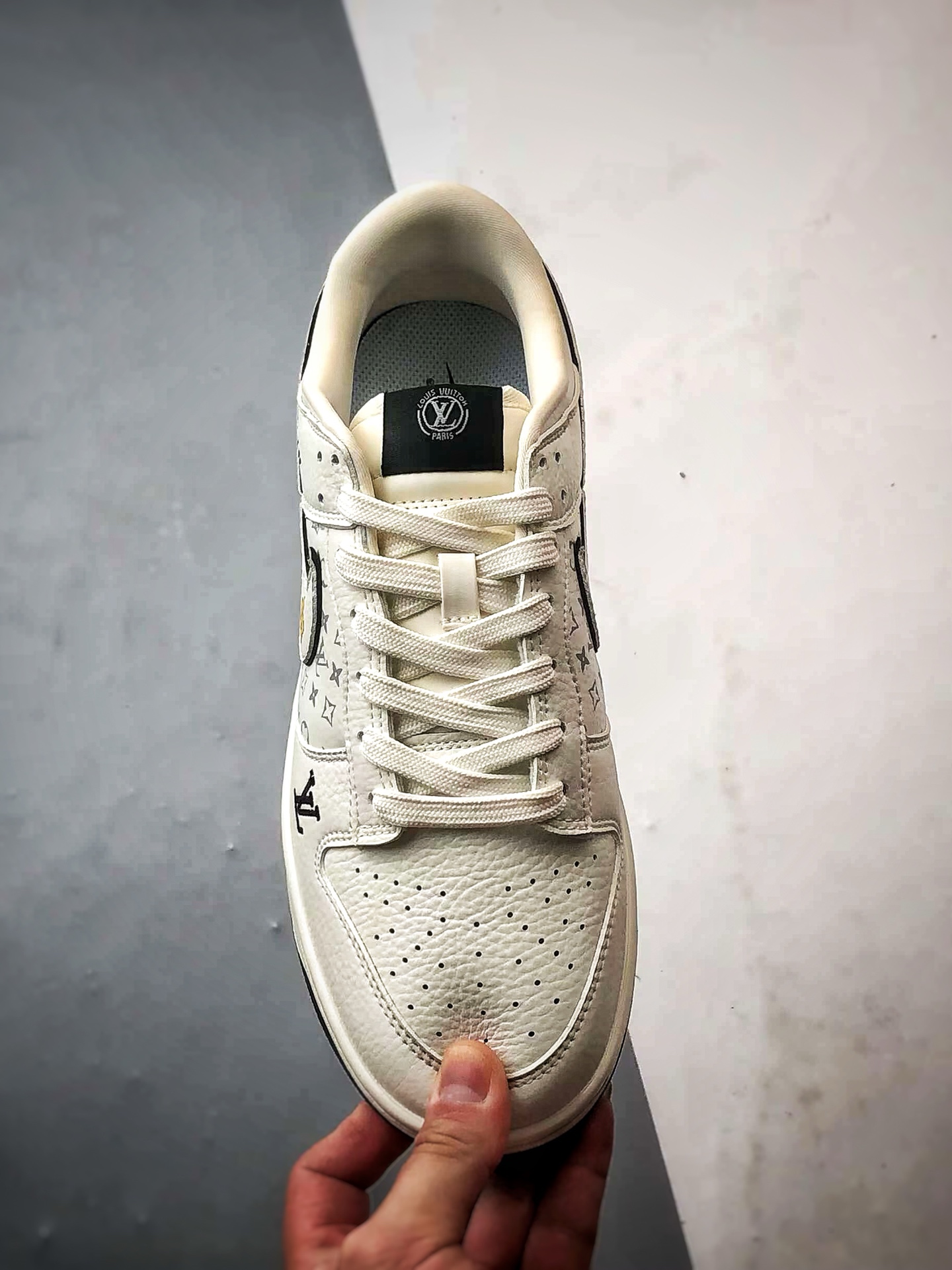 NK Dunk Low Retro ”DIY高端定制” LV拉布布白黑 低帮休闲运动板鞋 SC0601-455