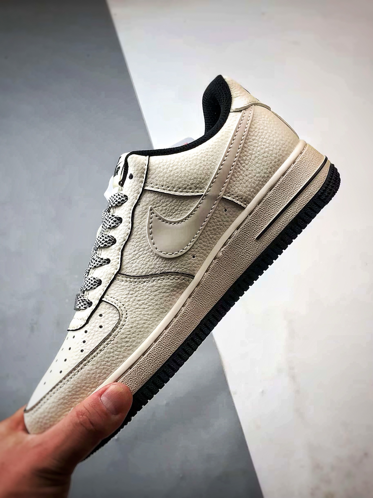 TNF x Air Force 1 Low 米白黑格纹钩 JP8048-007