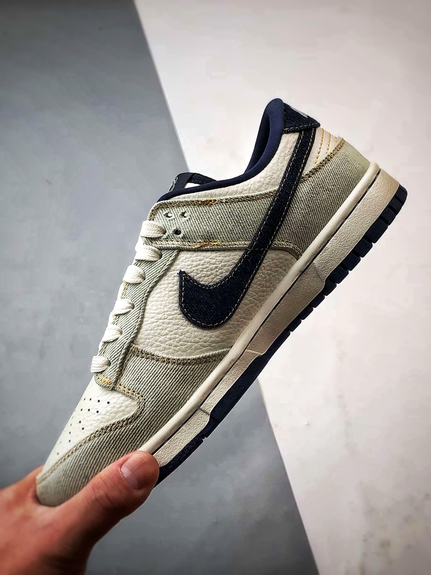NK Dunk Low Retro ”DIY高端定制” LV浅绿蓝牛仔拼接 低帮休闲运动板鞋 SC0601-450