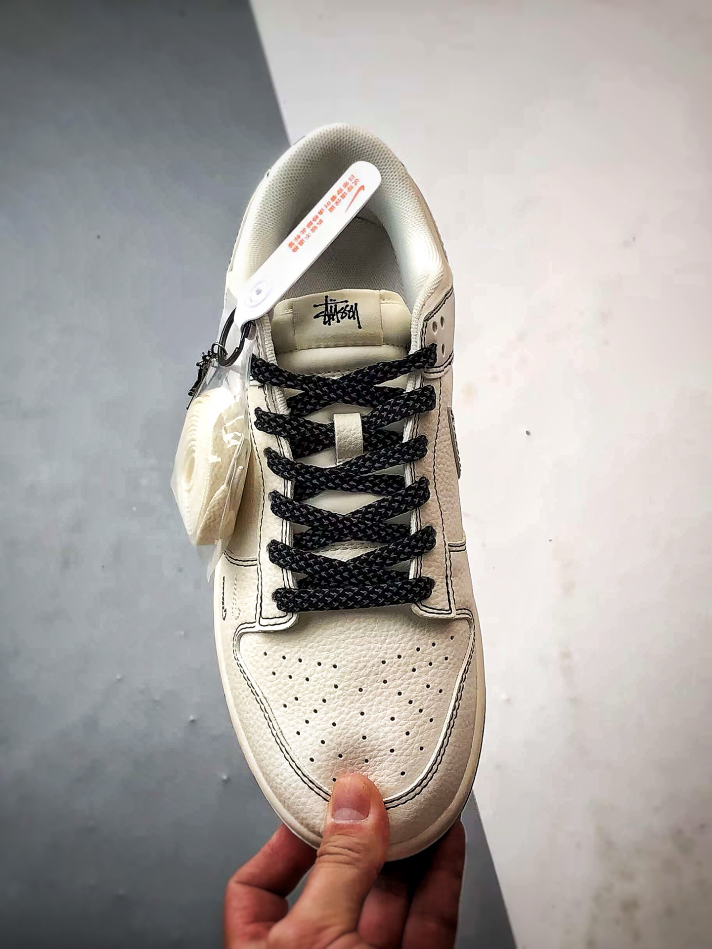 NK Dunk Low Retro ”DIY高端定制” 斯图西涂鸦钩米白黑 低帮休闲运动板鞋 HH7518-096