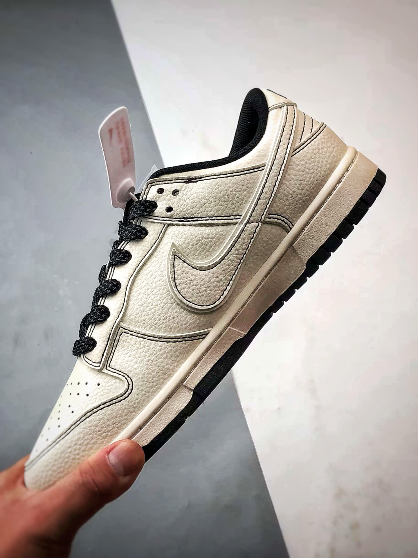 NK Dunk Low Retro ”DIY高端定制” Sup米白黑小红钩 低帮休闲运动板鞋 HH7518-098