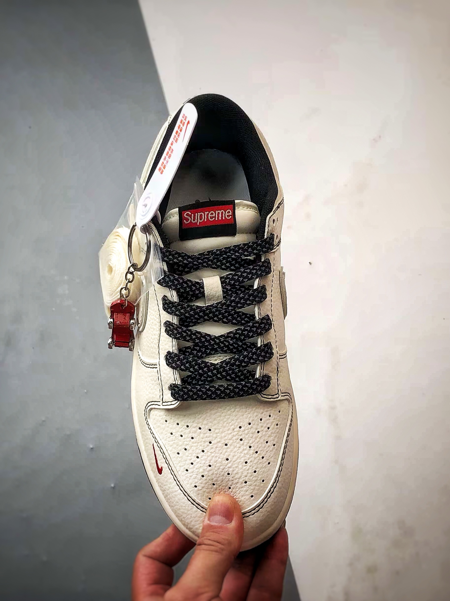 NK Dunk Low Retro ”DIY高端定制” Sup米白黑小红钩 低帮休闲运动板鞋 HH7518-098
