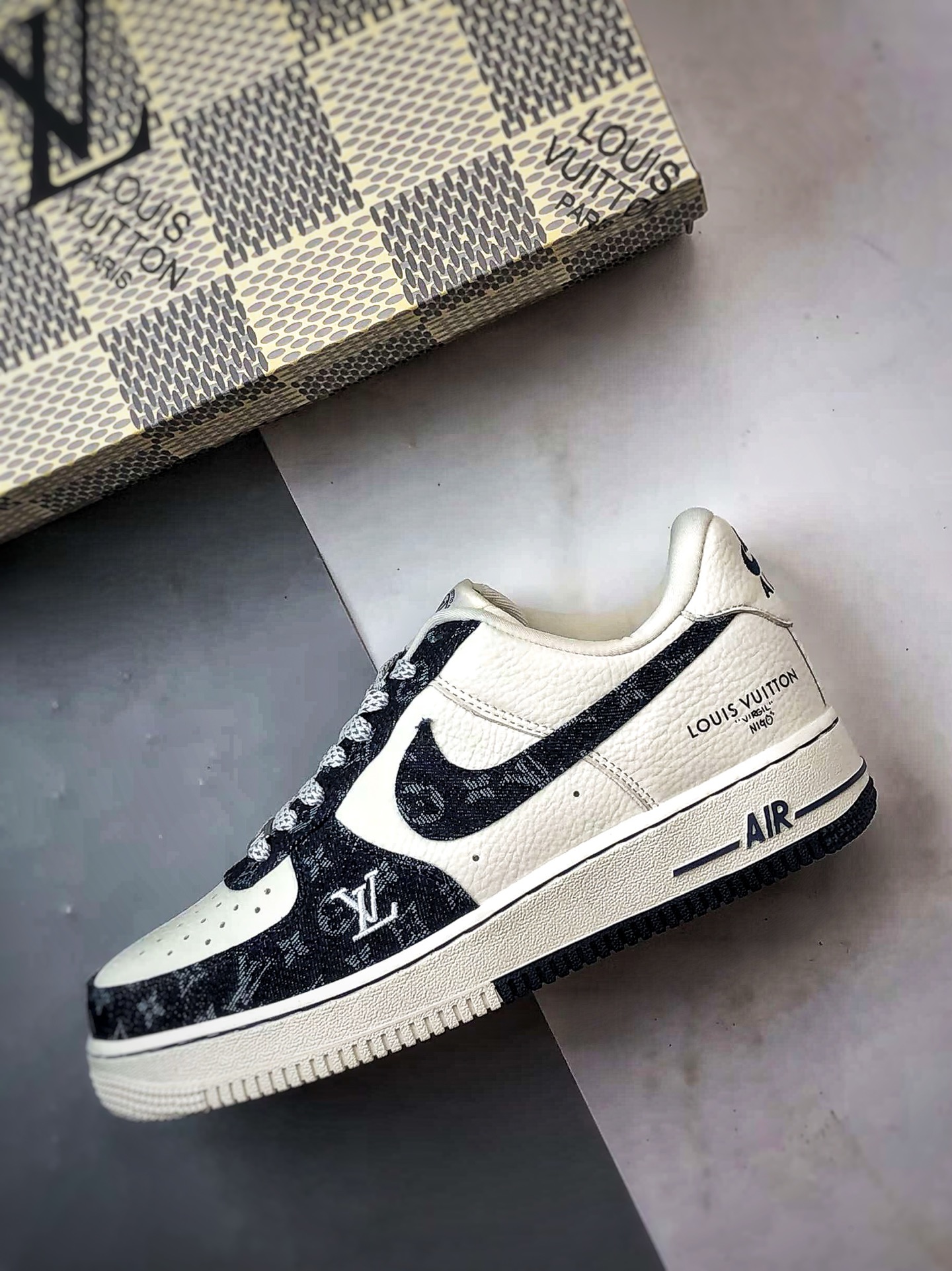 LV x Air Force 1 Low 白黑牛仔 SC0601-553