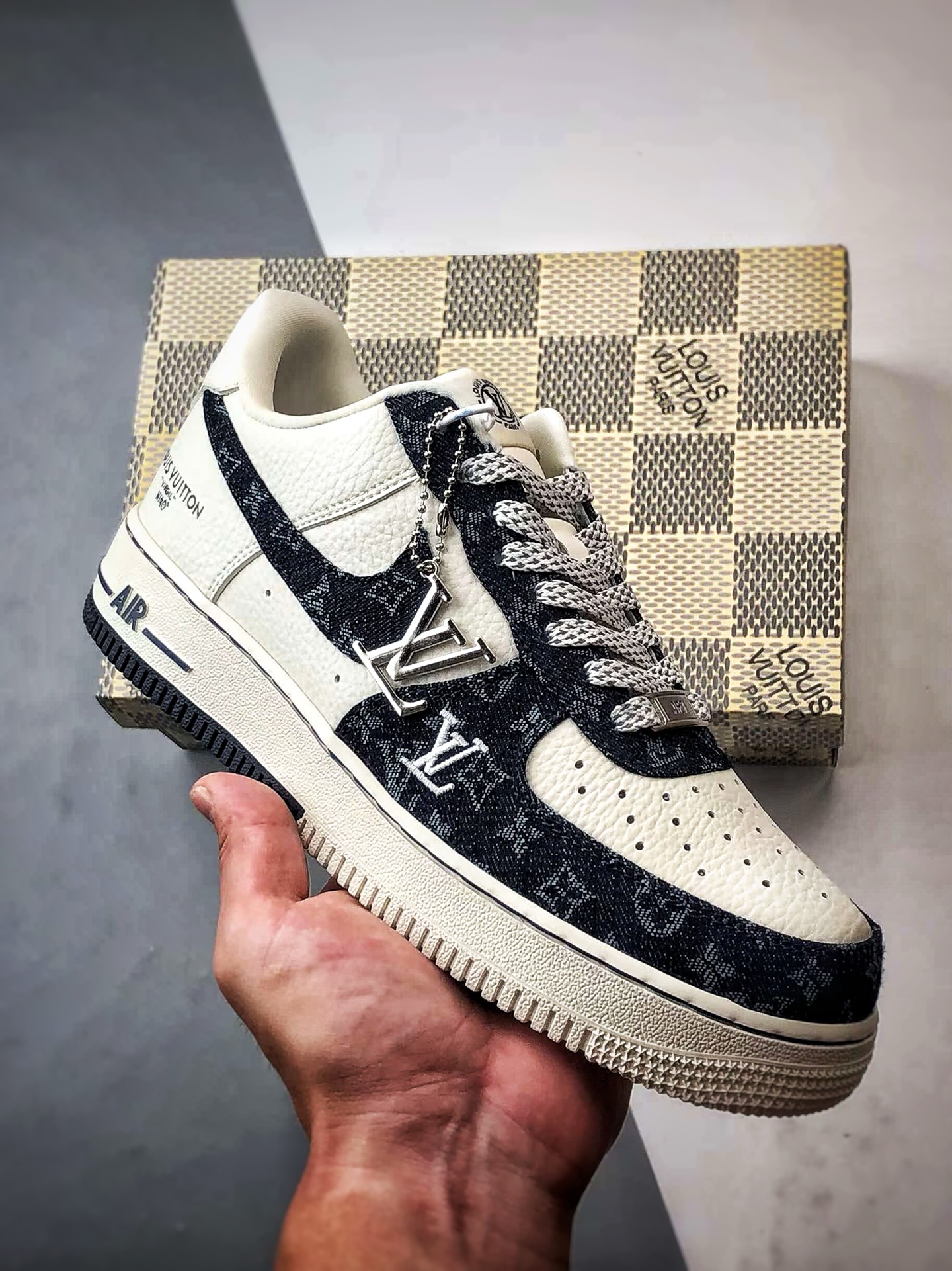 LV x Air Force 1 Low 白黑牛仔 SC0601-553