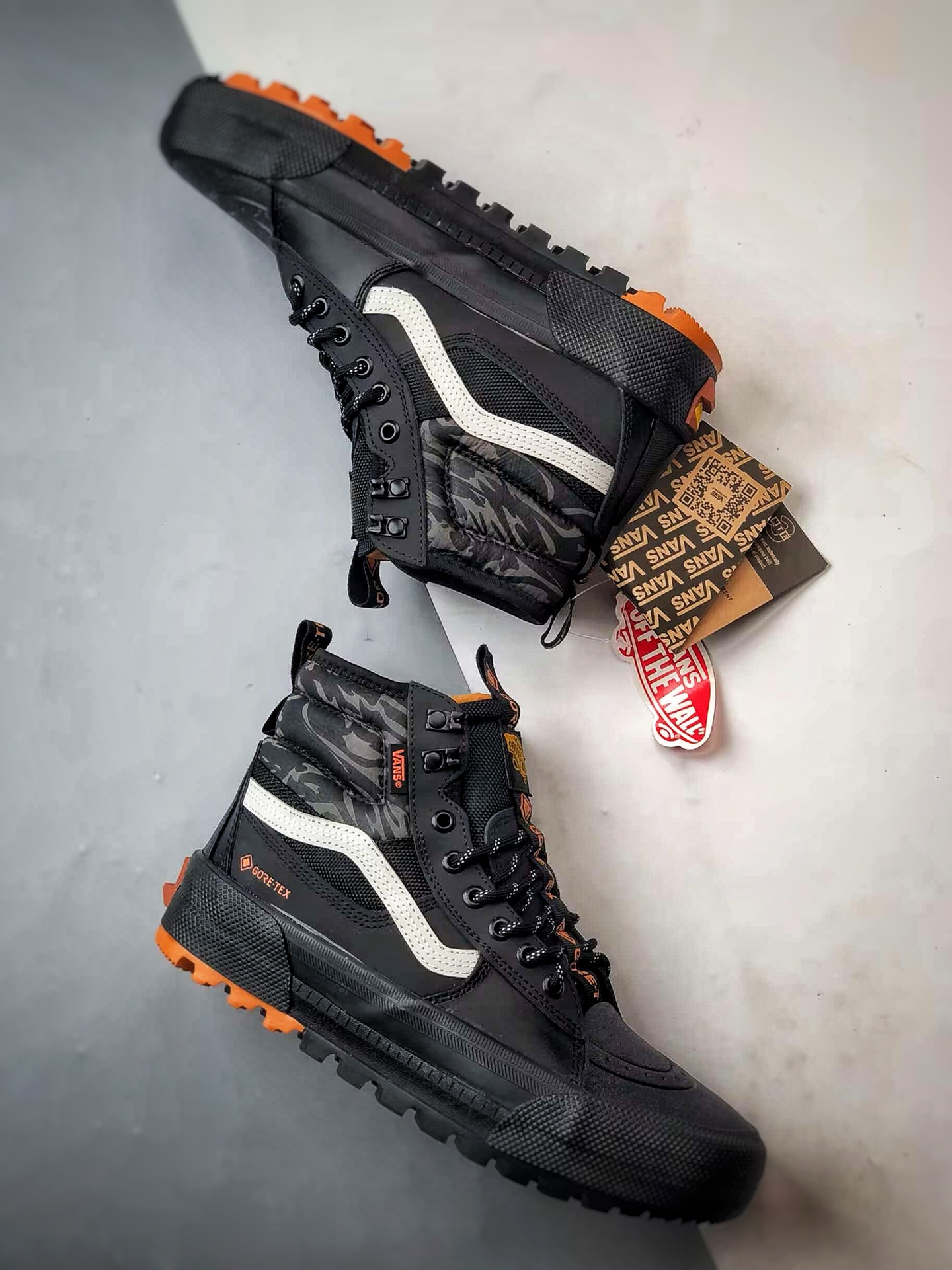 Vans SK8 Gore-Tex Mte-3 黑白橙 万斯官方新品 高帮越野户外靴