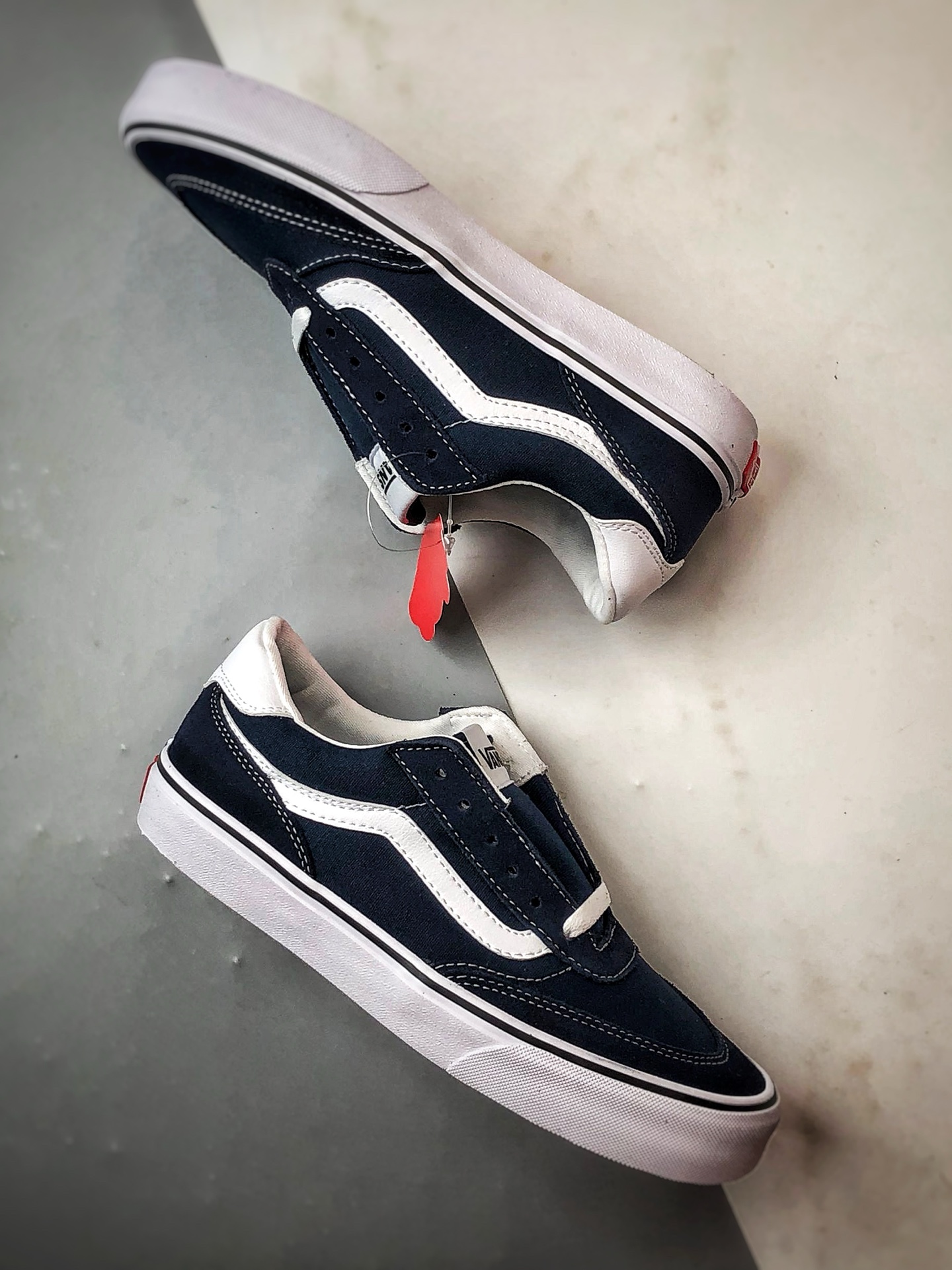Vans Brooklyn LS 蓝色 万斯官方 硫化简约复古板鞋 VN000D7QLKZ