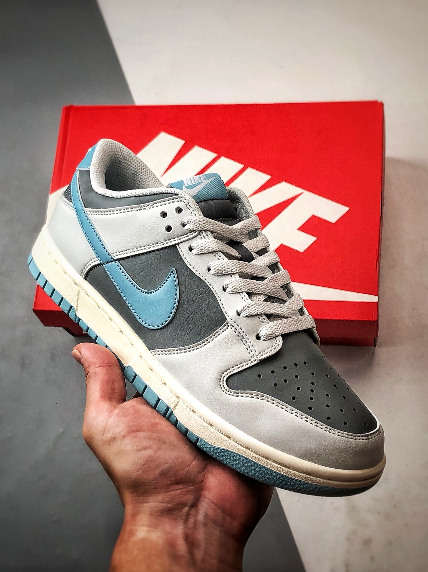 性价比触顶 同价区间无对手 NK Dunk Low 蓝灰色 低帮复古休闲运动滑板鞋 HF5441-001