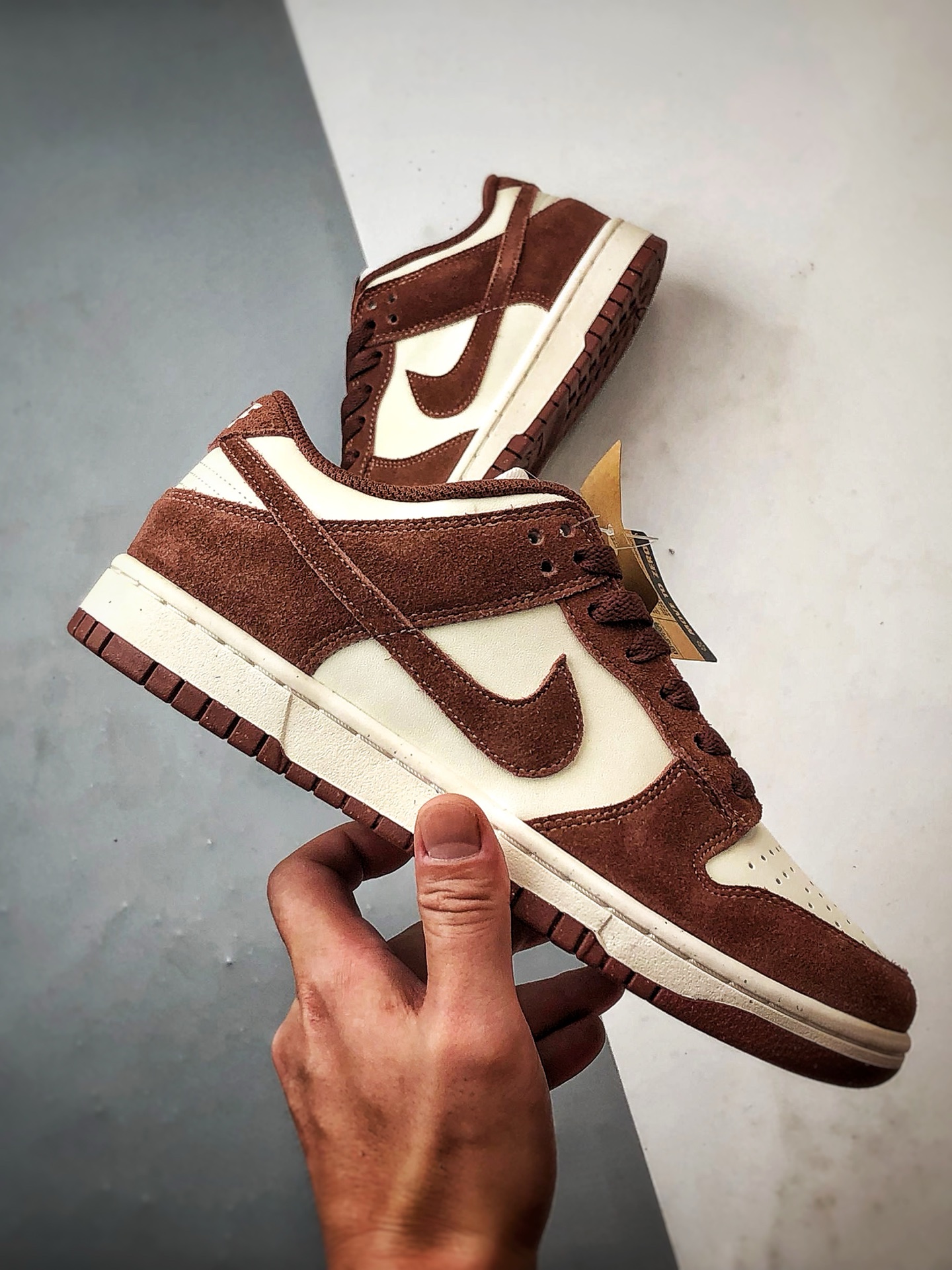 性价比触顶 同价区间无对手 NK Dunk Low 白褐色 低帮复古休闲运动滑板鞋 HJ7673-001