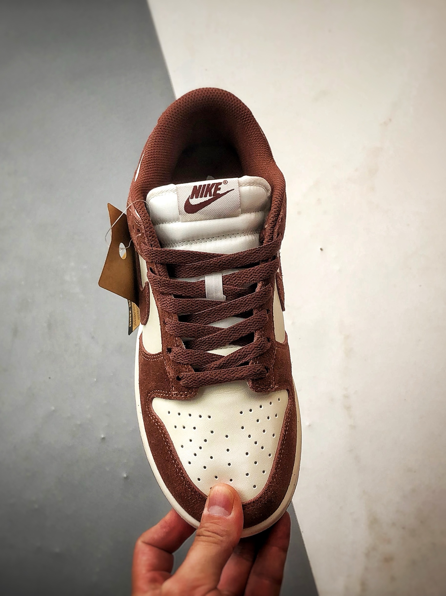 性价比触顶 同价区间无对手 NK Dunk Low 白褐色 低帮复古休闲运动滑板鞋 HJ7673-001