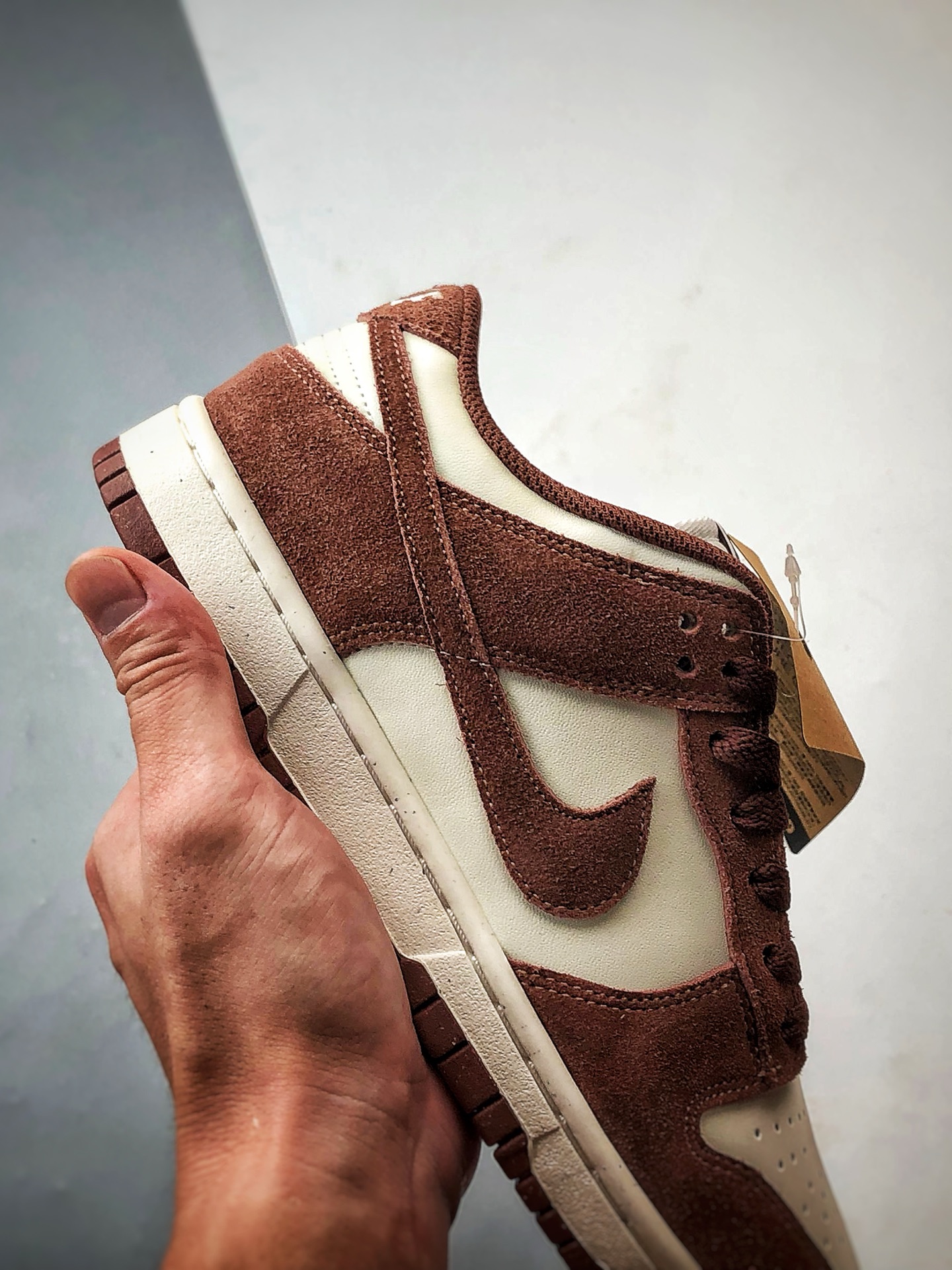 性价比触顶 同价区间无对手 NK Dunk Low 白褐色 低帮复古休闲运动滑板鞋 HJ7673-001