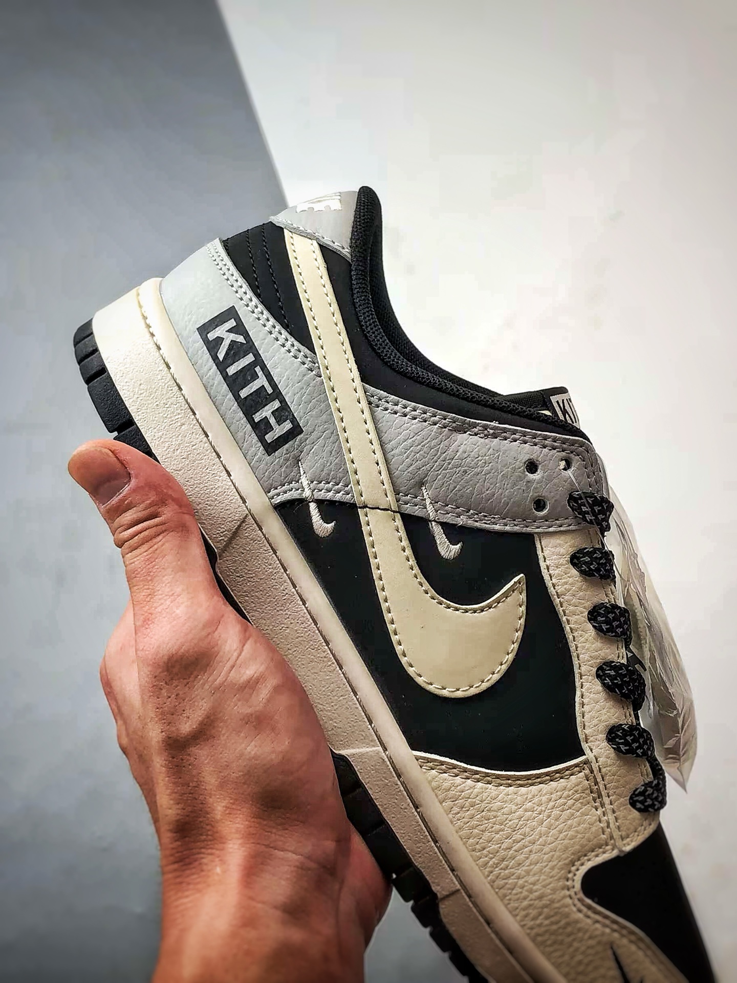 290 NK Dunk Low Retro ”DIY高端定制” Kith米黑灰 低帮休闲运动板鞋 QW5836-012