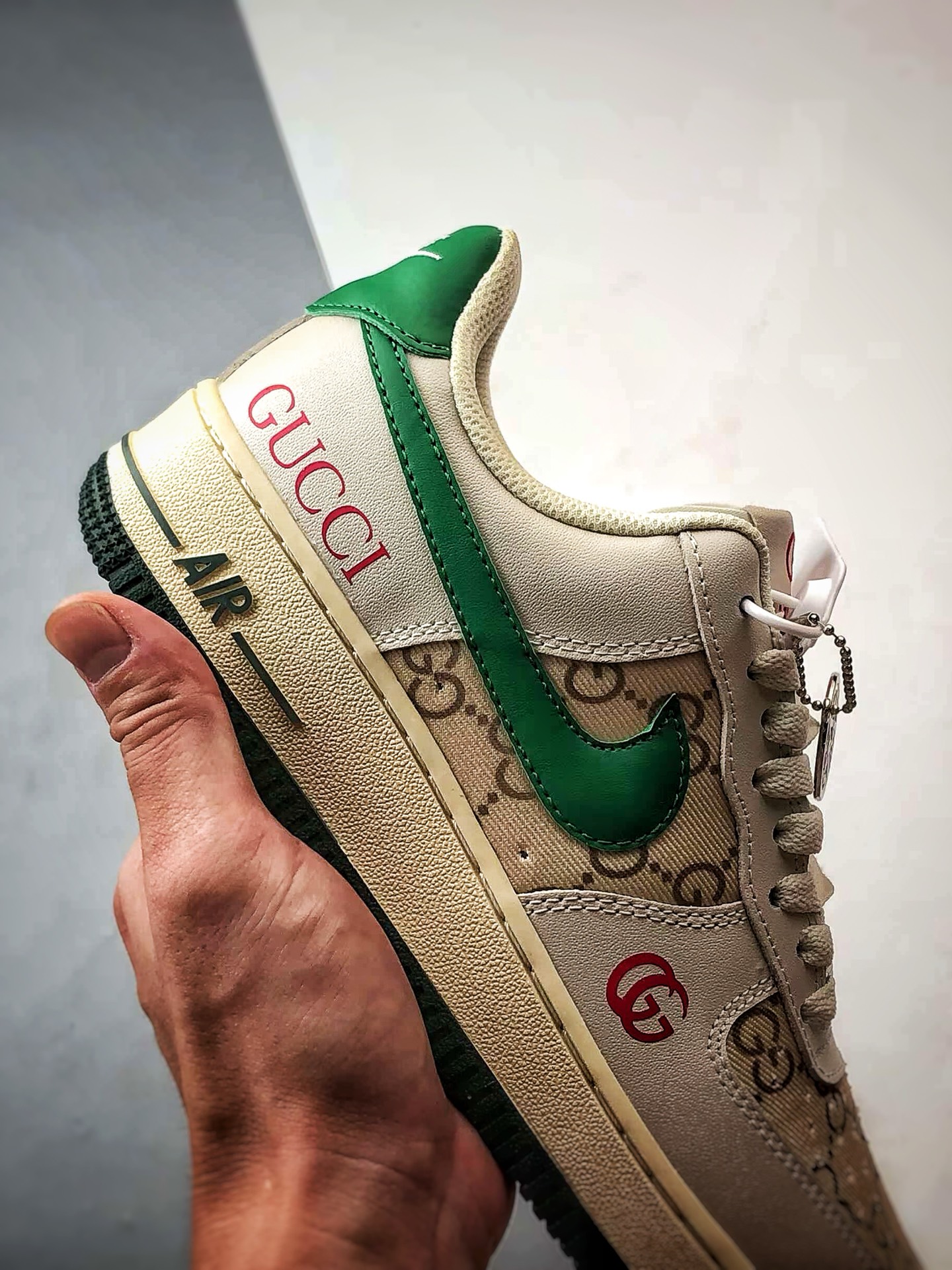 280 Gucci x Air Force 1 Low 老花灰棕绿 AH8462-003-Chinese UA Cheap High Quatity Brand Clothes Bags handbags Sneakers wholesale wholesaler seller from China Factory suppliers Fashion Clothing Shoes best Quality Beautiful Price 280 Gucci x Air Force 1 Low 老花灰棕绿 AH8462-003