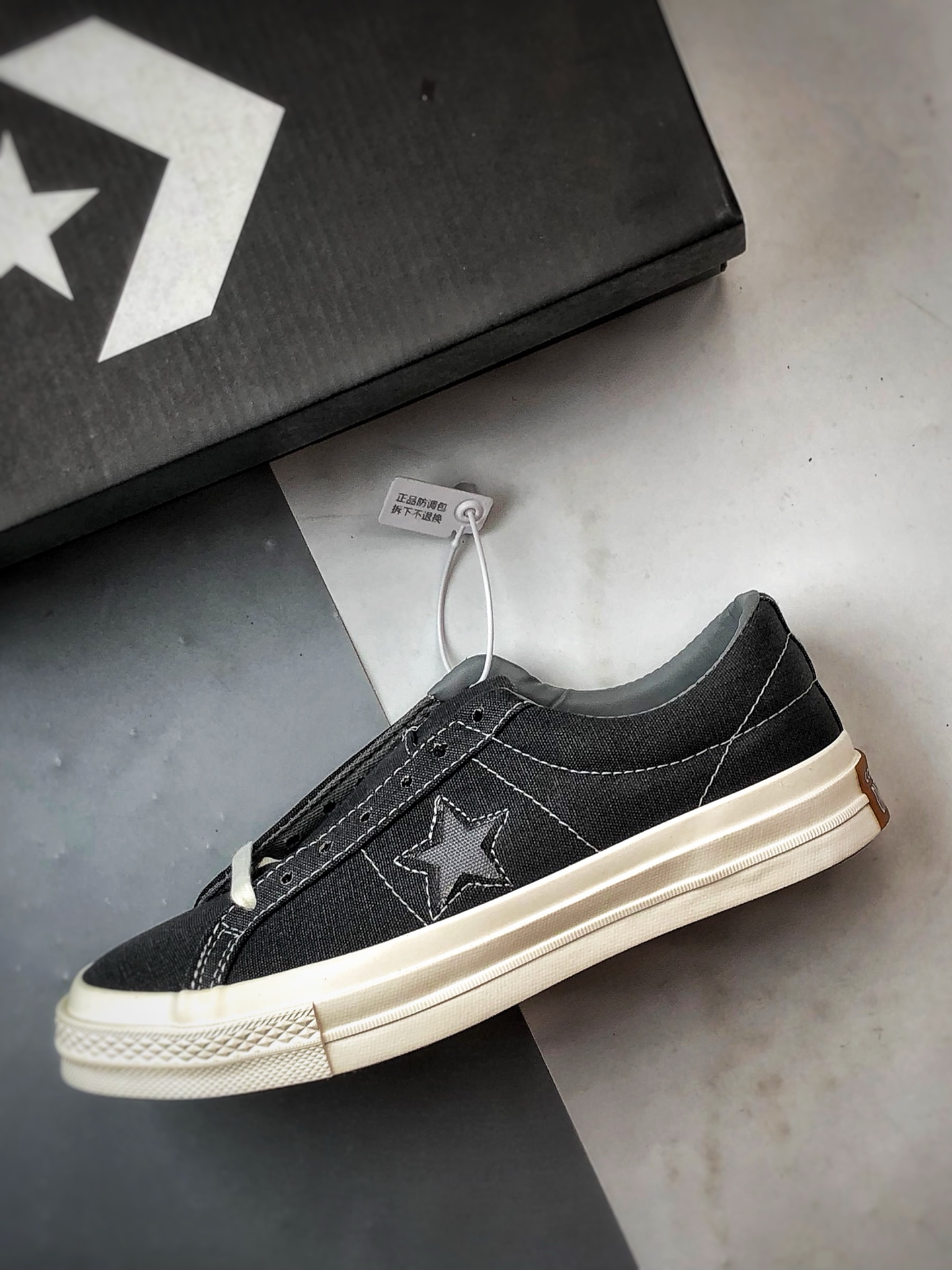 170 Converse One Star 黑灰 匡威木村一星复古休闲滑板鞋 164360C