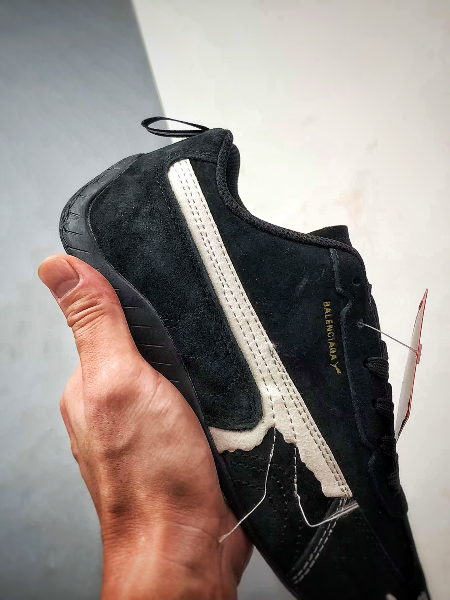 180 Blcg x Puma Speedcet 黑白 巴黎联名彪马低帮复古运动休闲赛车跑鞋 406519-02