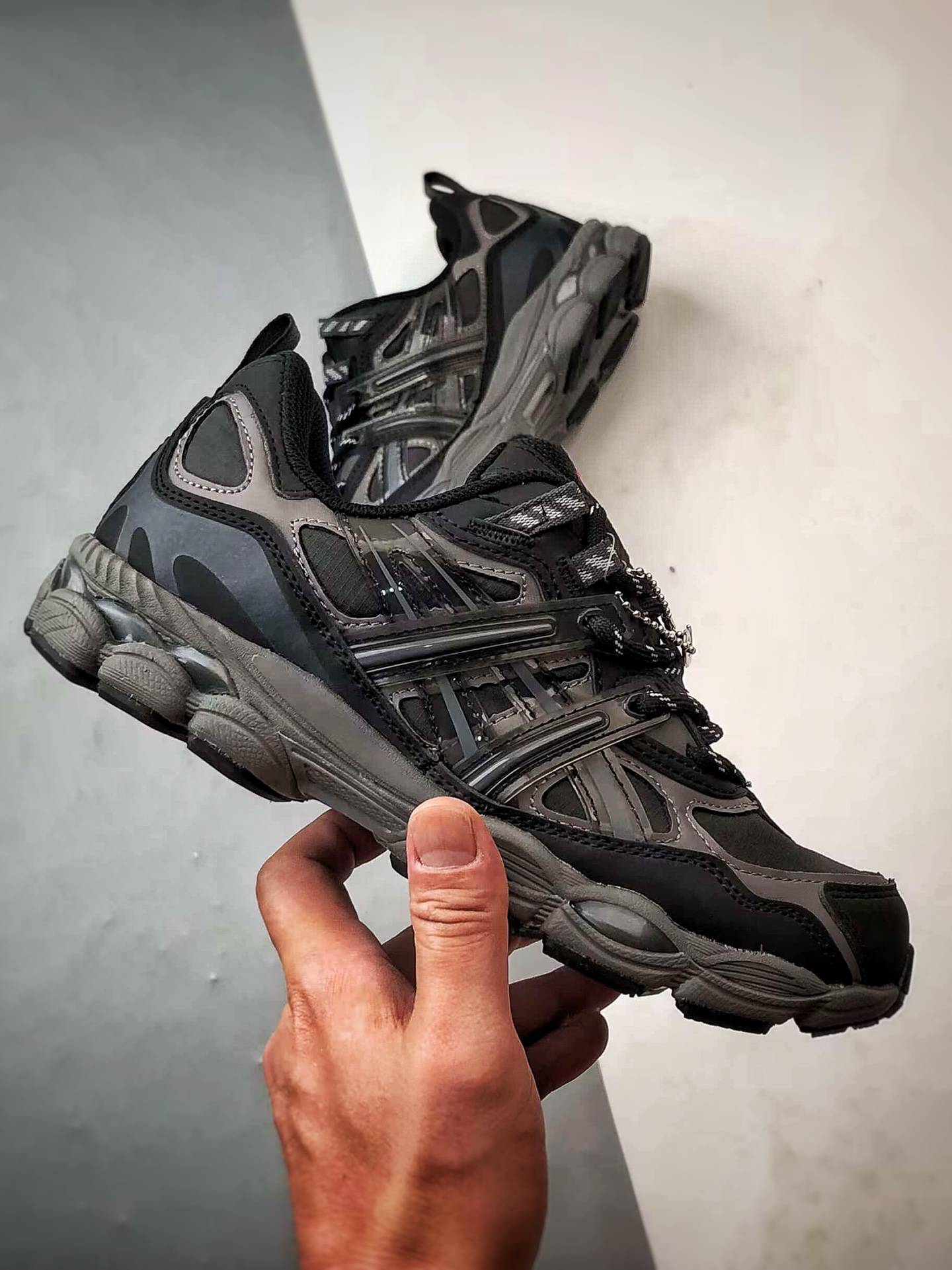 220 Asics Gel-N 复古单品 黑灰色 亚瑟士新款厚底街头运动休闲鞋 1203A558-001