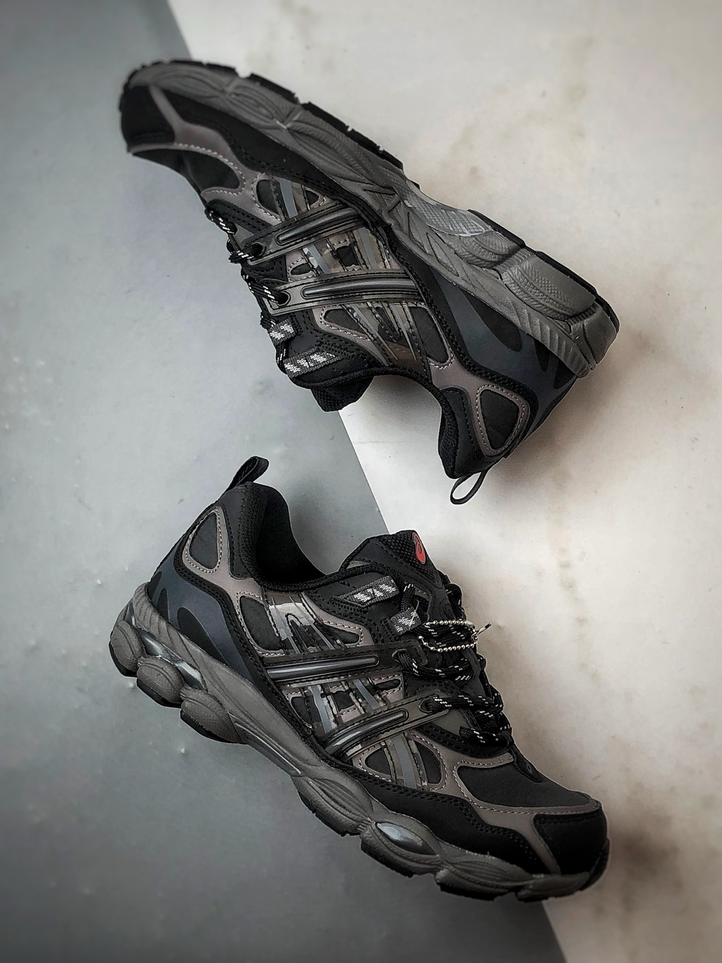 220 Asics Gel-N 复古单品 黑灰色 亚瑟士新款厚底街头运动休闲鞋 1203A558-001