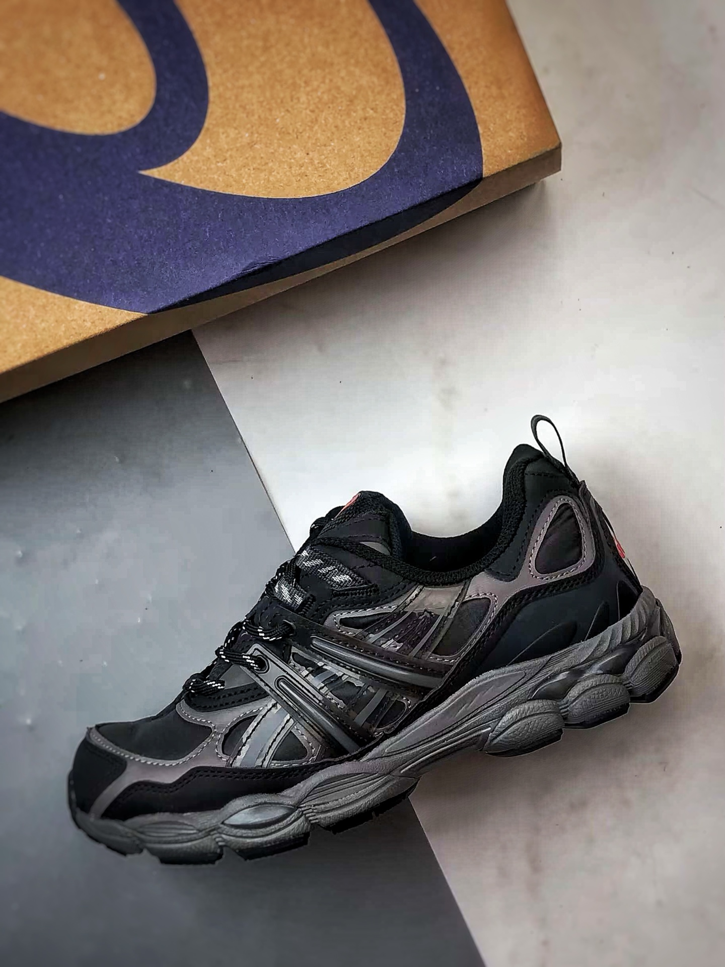 220 Asics Gel-N 复古单品 黑灰色 亚瑟士新款厚底街头运动休闲鞋 1203A558-001