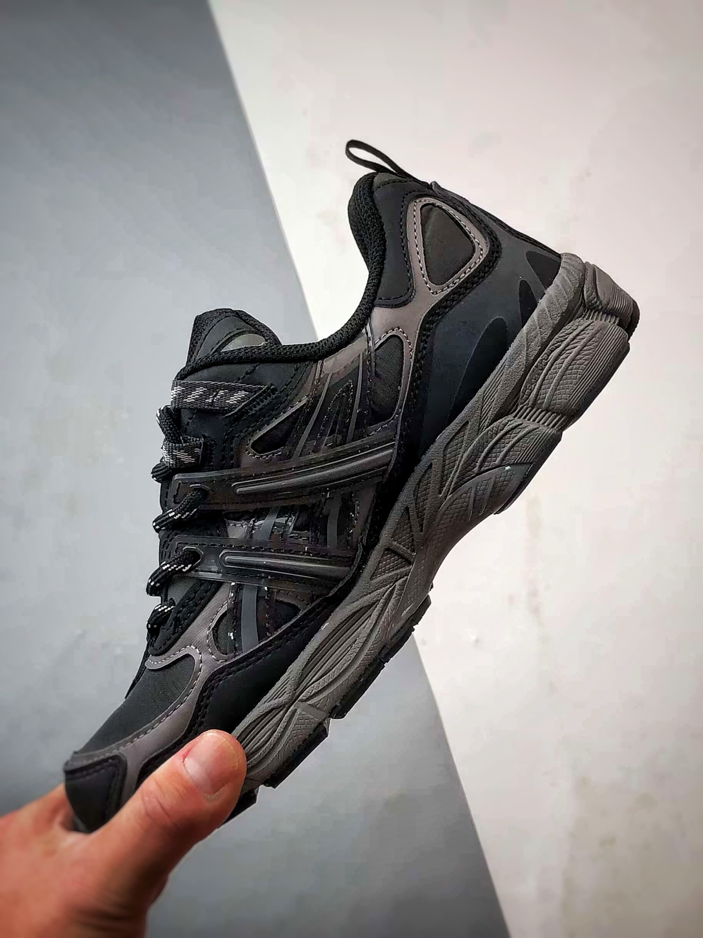 220 Asics Gel-N 复古单品 黑灰色 亚瑟士新款厚底街头运动休闲鞋 1203A558-001