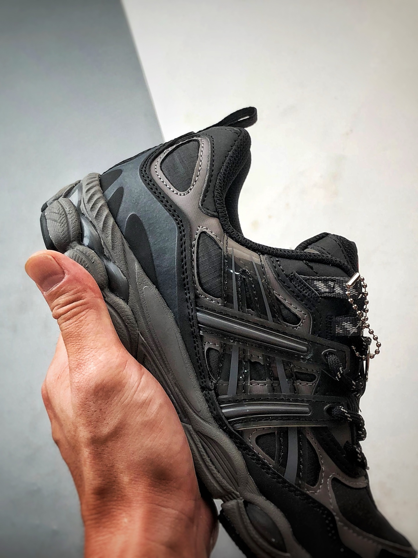 220 Asics Gel-N 复古单品 黑灰色 亚瑟士新款厚底街头运动休闲鞋 1203A558-001