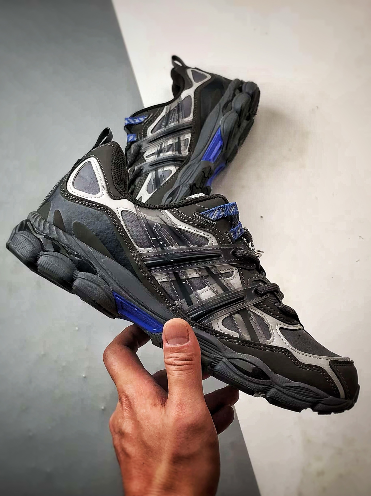 220 Asics Gel-N 复古单品 黑灰蓝 亚瑟士新款厚底街头运动休闲鞋 1203A558-021-Chinese UA Cheap High Quatity Brand Clothes Bags handbags Sneakers wholesale wholesaler seller from China Factory suppliers Fashion Clothing Shoes best Quality Beautiful Price 220 Asics Gel-N 复古单品 黑灰蓝 亚瑟士新款厚底街头运动休闲鞋 1203A558-021