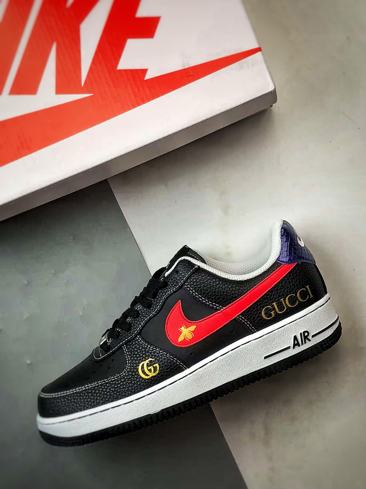280 Gucci x Air Force 1 Low 黑红紫尾 AH8462-001