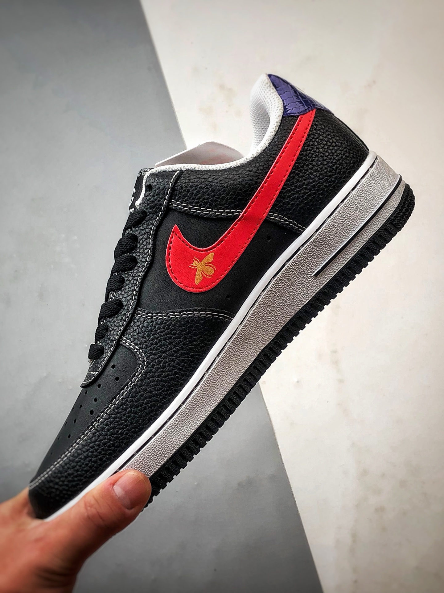 280 Gucci x Air Force 1 Low 黑红紫尾 AH8462-001