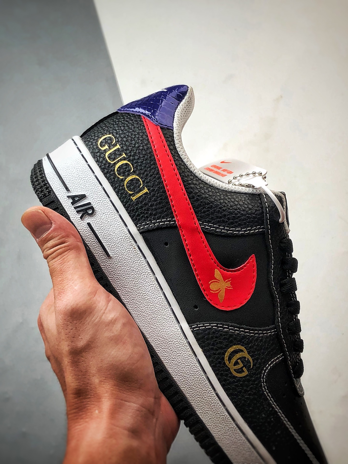 280 Gucci x Air Force 1 Low 黑红紫尾 AH8462-001