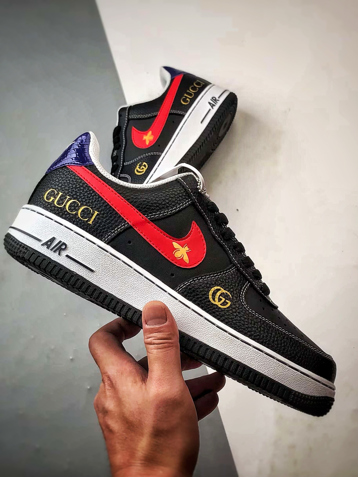 280 Gucci x Air Force 1 Low 黑红紫尾 AH8462-001