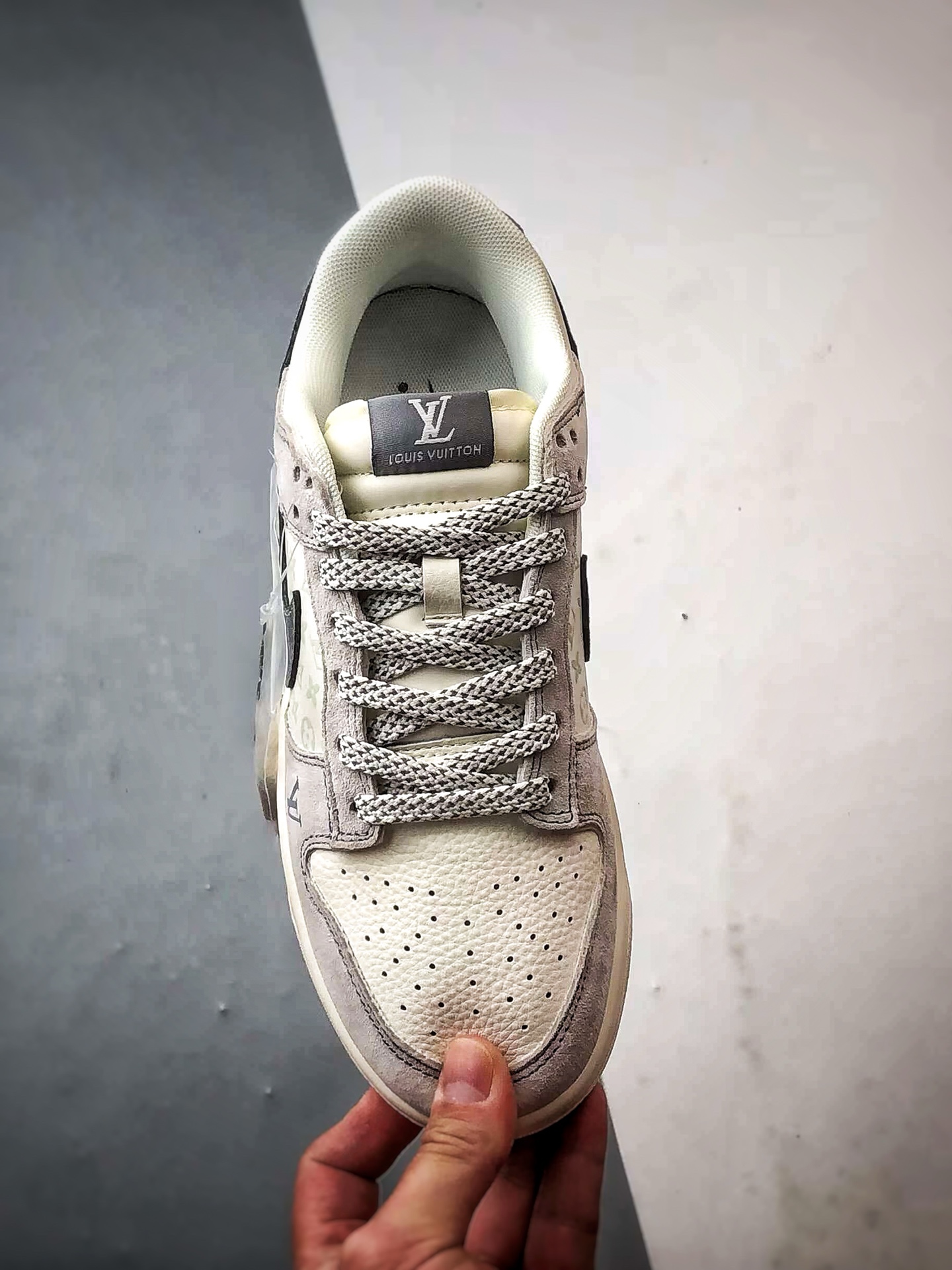 290 NK Dunk Low Retro ”DIY高端定制” LV印花米白灰 低帮休闲运动板鞋 CX5050-Y02