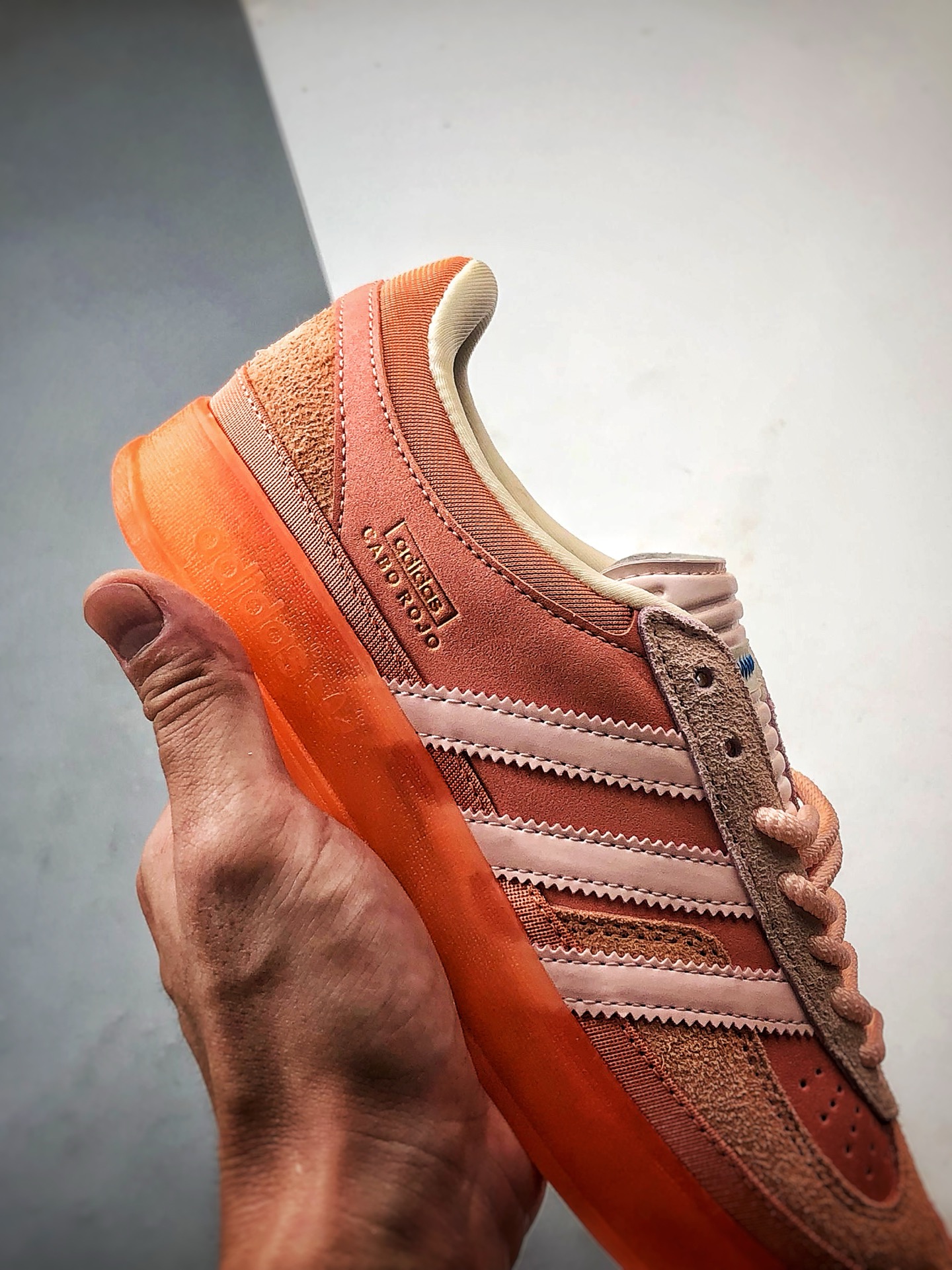 160 Bad Bunny x AD Originals Gazelle Indoor 红棕色 联名款三叶草复古休闲运动板鞋 JS5052