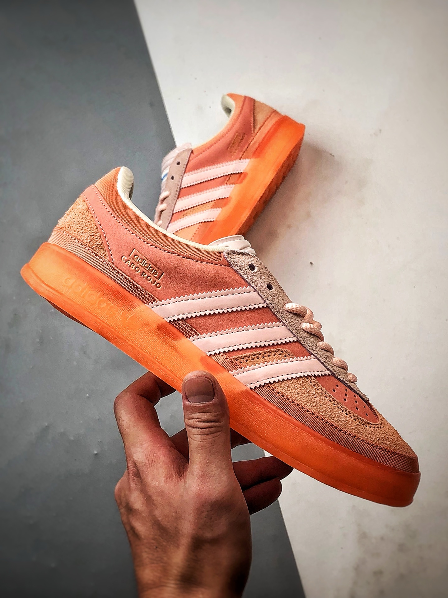 160 Bad Bunny x AD Originals Gazelle Indoor 红棕色 联名款三叶草复古休闲运动板鞋 JS5052