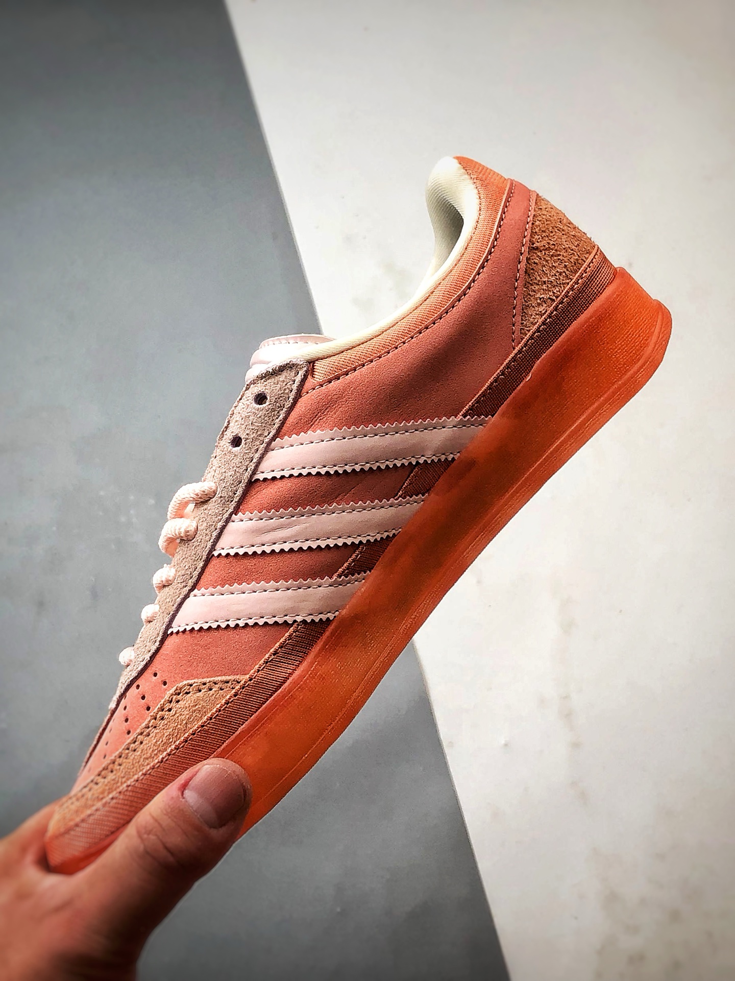 160 Bad Bunny x AD Originals Gazelle Indoor 红棕色 联名款三叶草复古休闲运动板鞋 JS5052