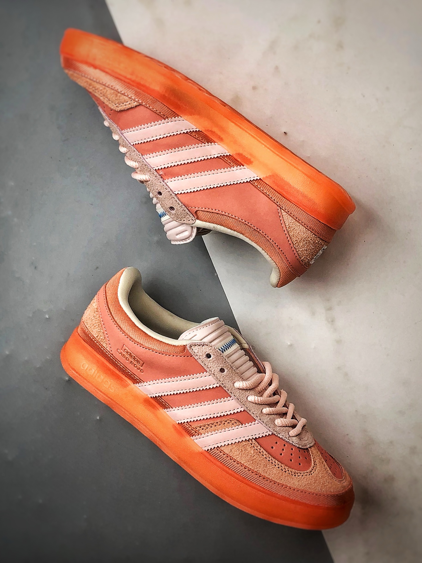 160 Bad Bunny x AD Originals Gazelle Indoor 红棕色 联名款三叶草复古休闲运动板鞋 JS5052