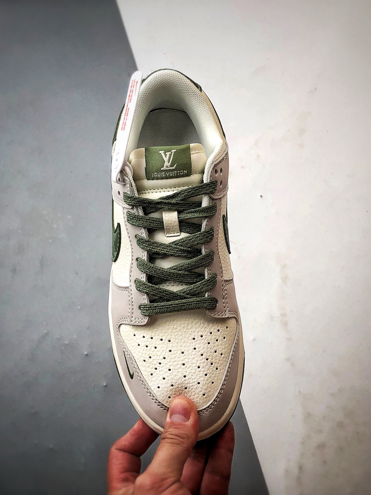 290 NK Dunk Low Retro ”DIY高端定制” LV米灰绿 低帮休闲运动板鞋 JP1648-031