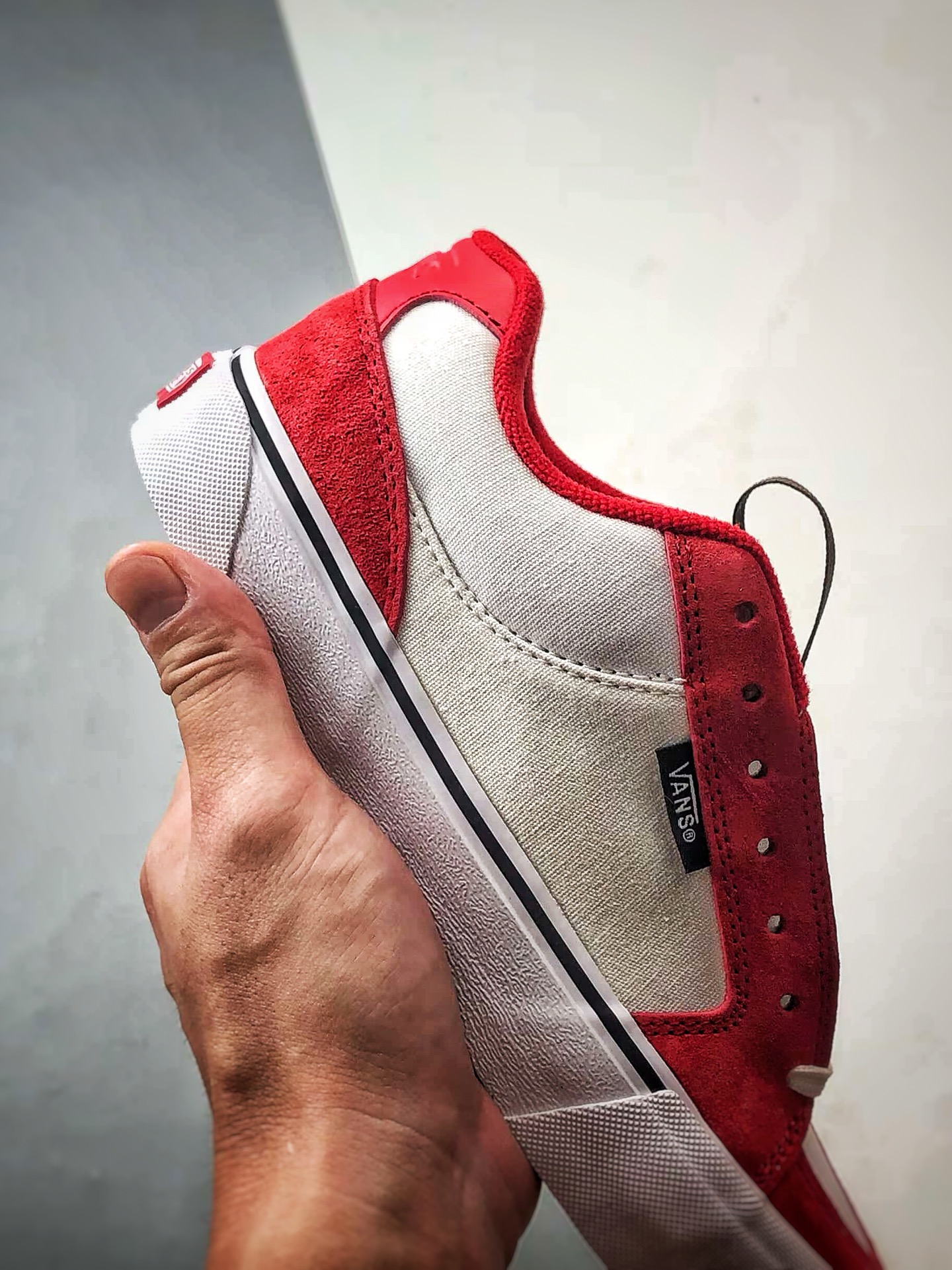 140 Vans Chukka Push 白红 官方新款 防滑低帮休闲滑板鞋