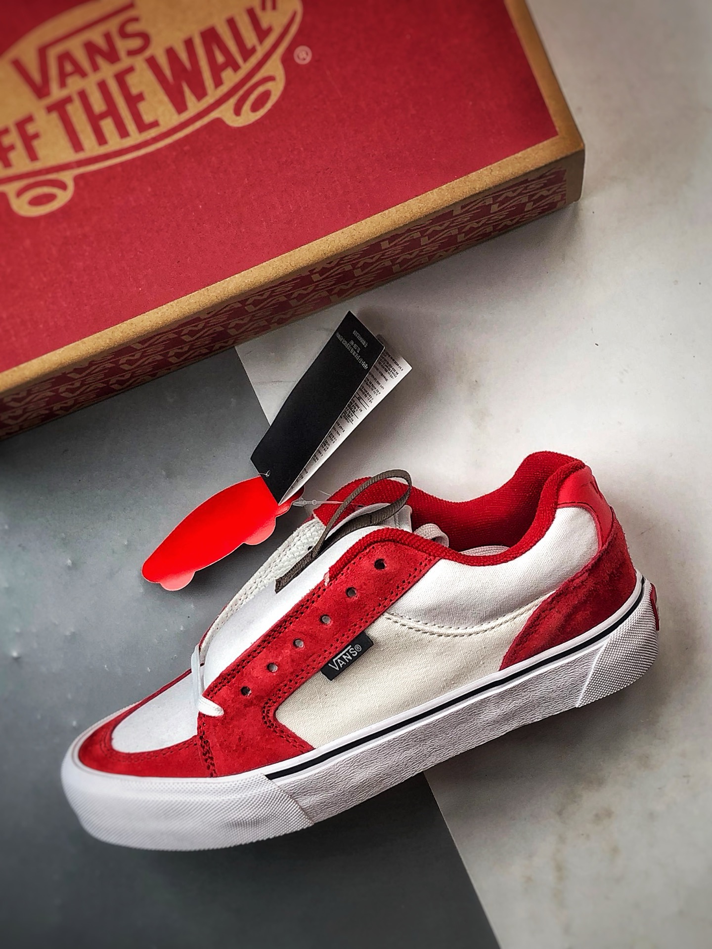 140 Vans Chukka Push 白红 官方新款 防滑低帮休闲滑板鞋