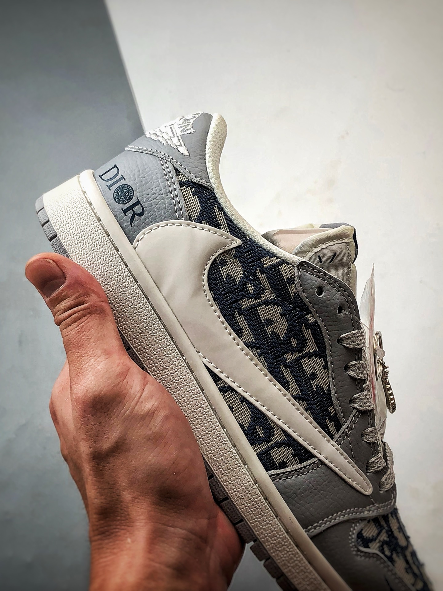 290 Air Jordan 1 Low ”高端定制” 迪奥经典花纹灰白倒钩 DZ5899-004