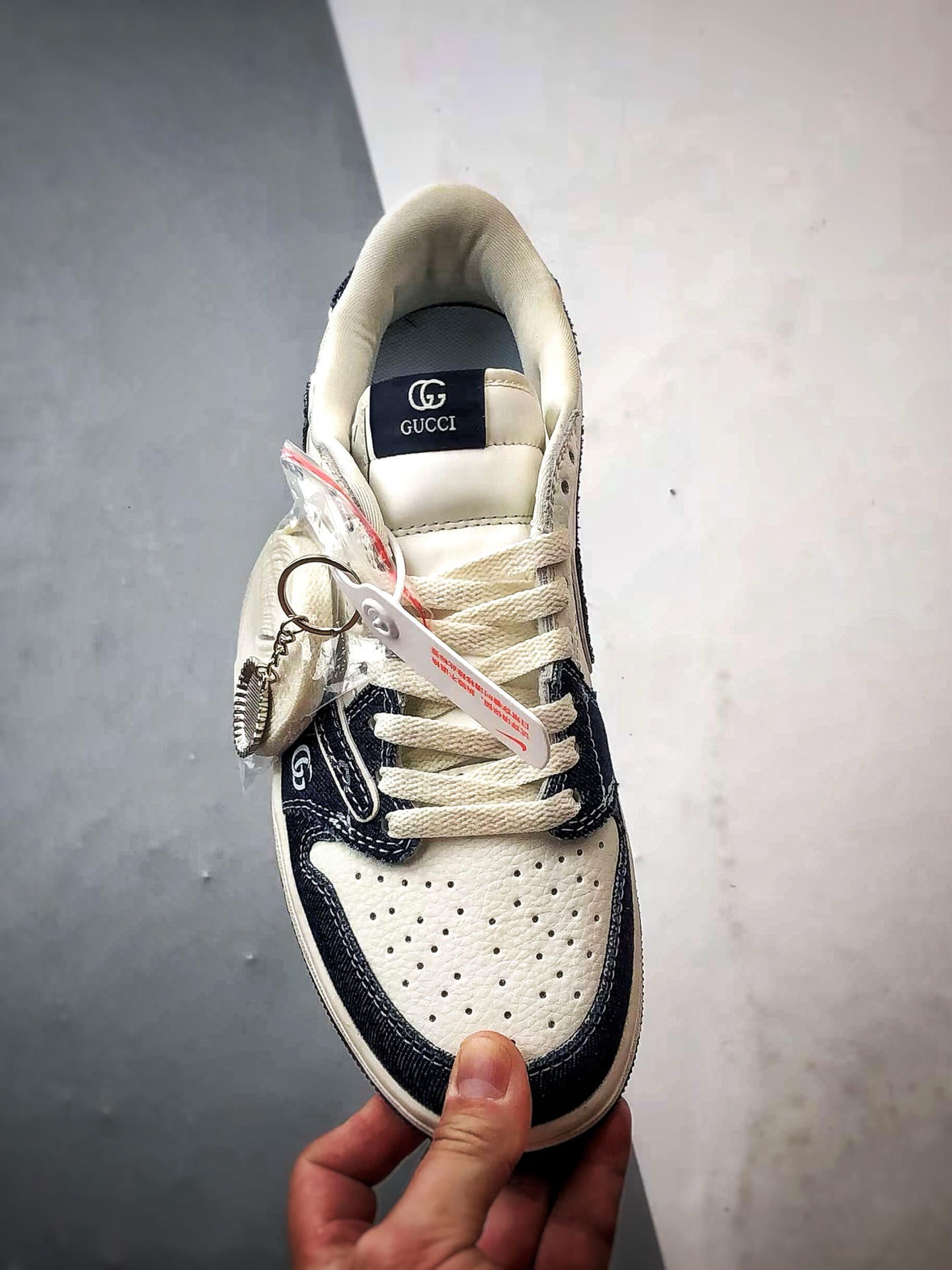 270 Air Jordan 1 Low ”高端定制” 古驰深蓝印花牛仔倒钩 JW1188-147