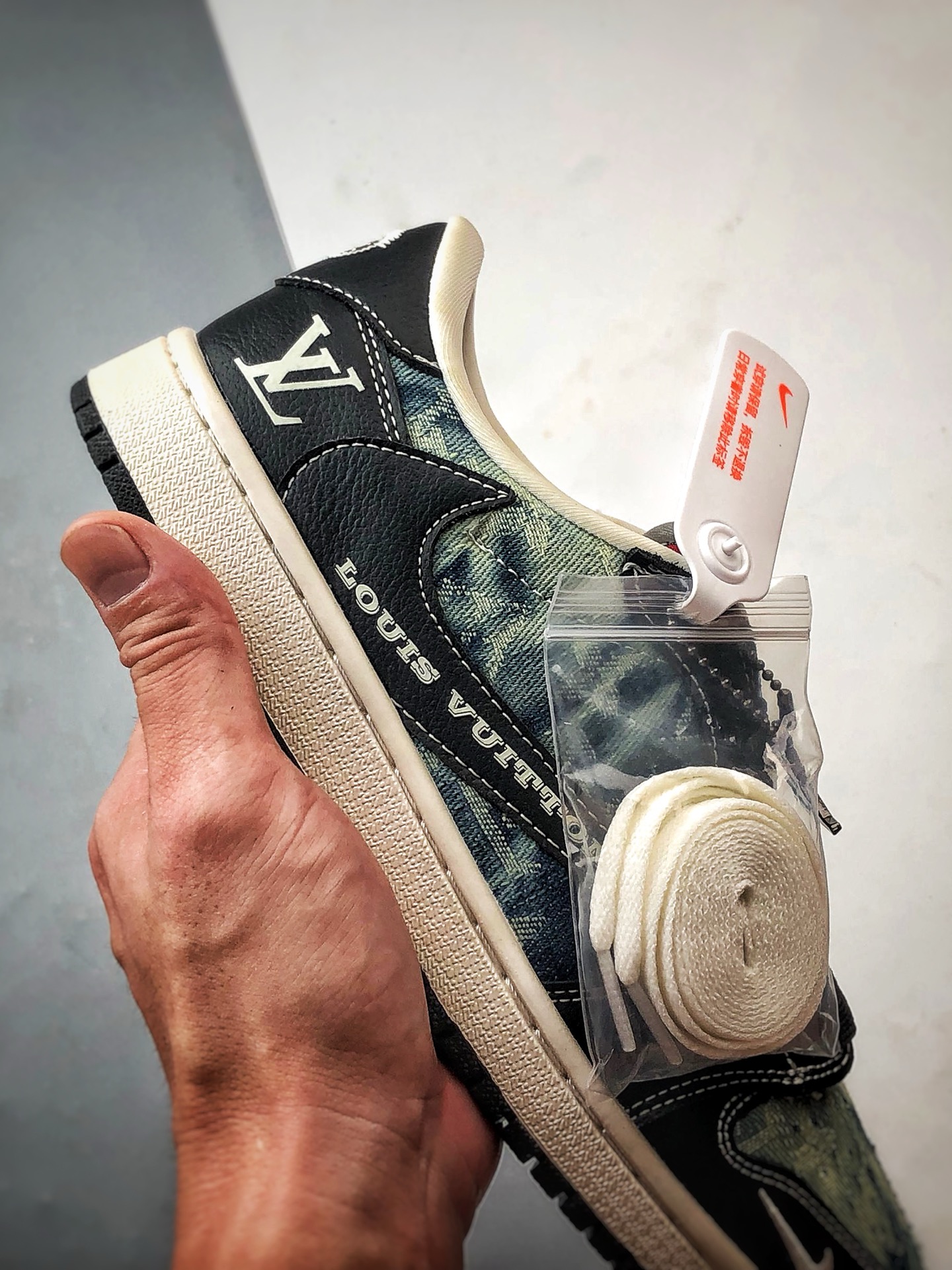 310 Air Jordan 1 Low ”高端定制” LV复古水洗蓝牛仔倒钩 LD2028-045