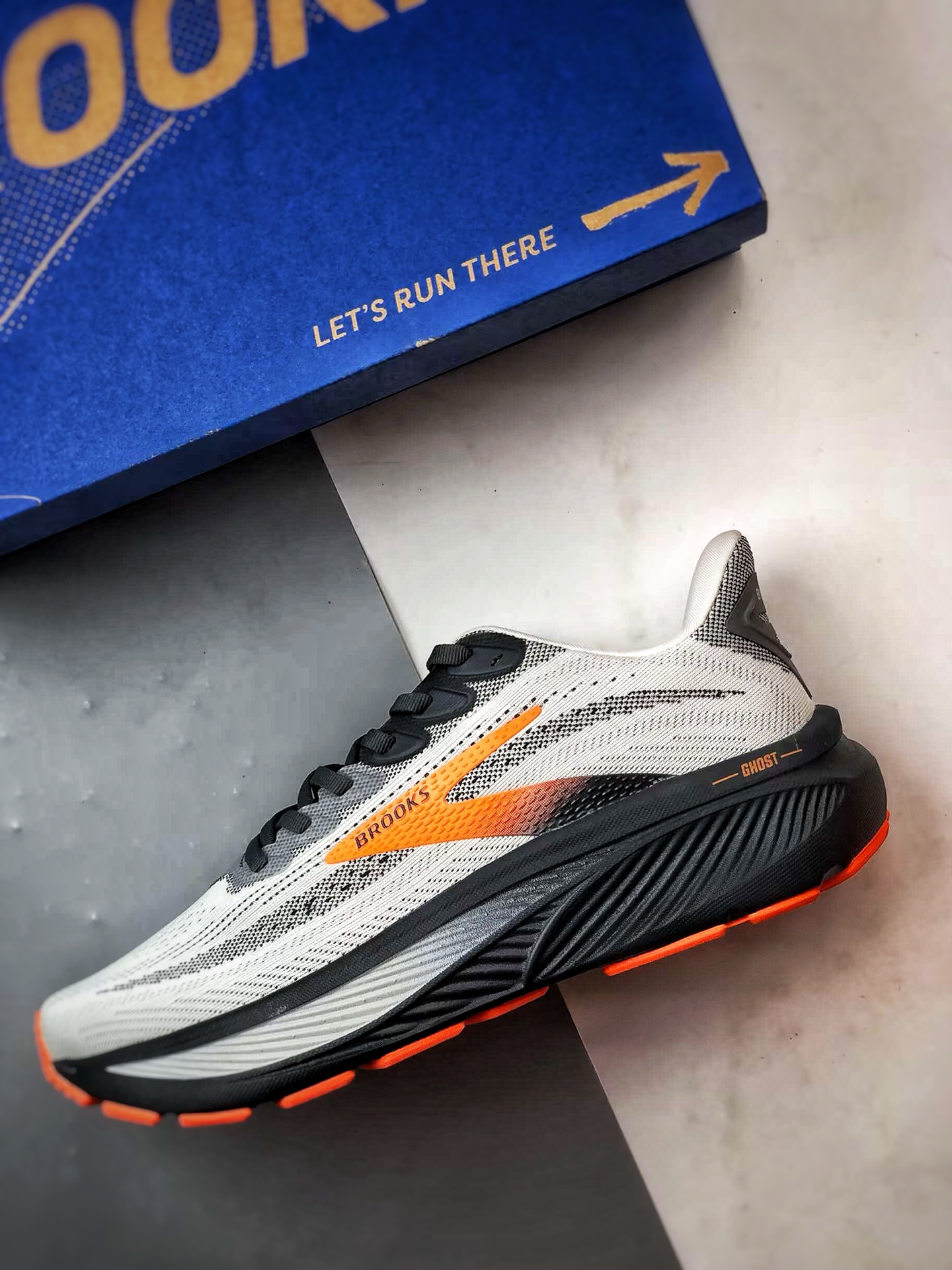 200 Brooks/布鲁克斯 Ghost17 灰黑橙 幽灵17时尚舒适休闲跑步鞋