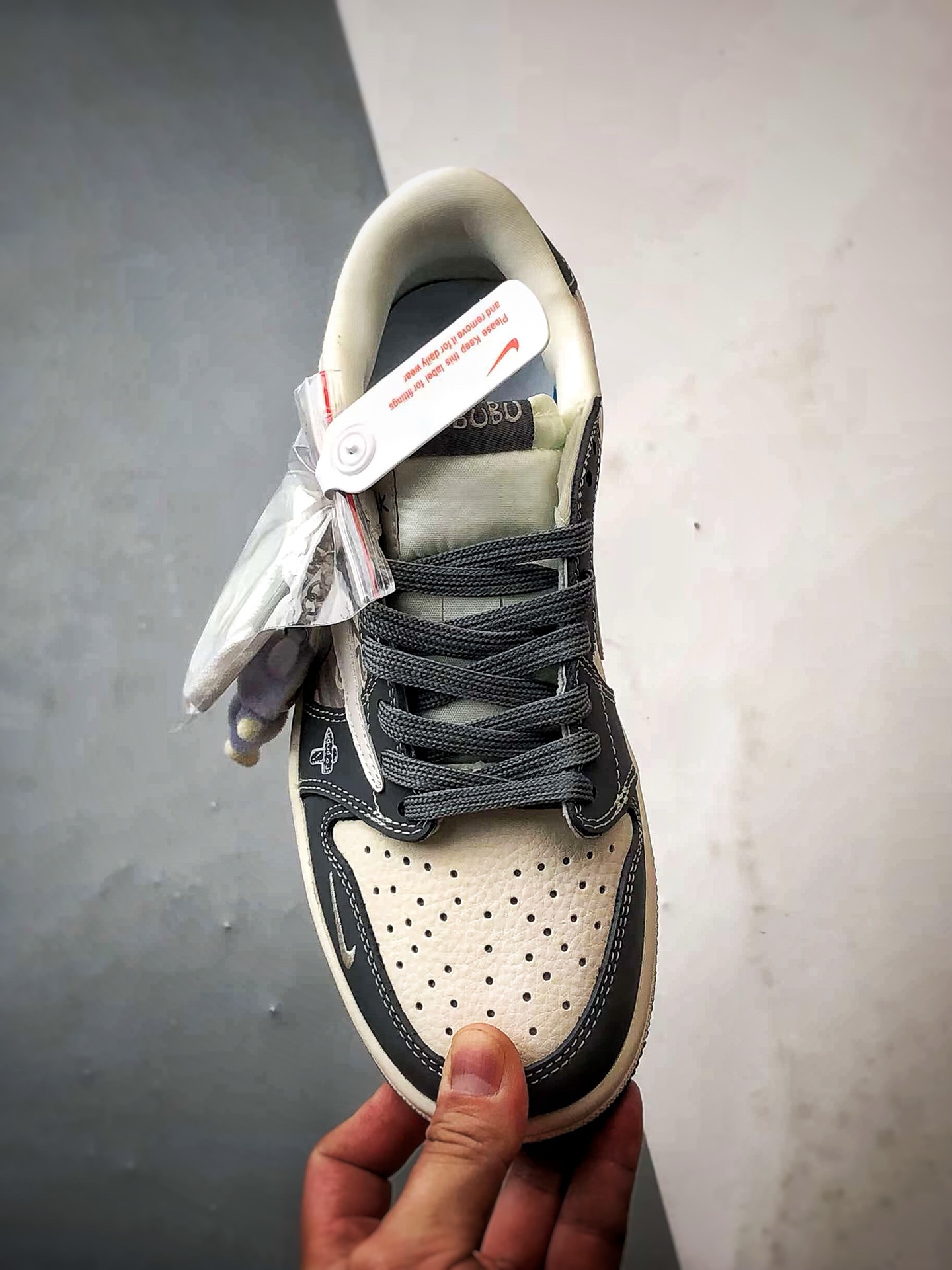 290 Air Jordan 1 Low ”高端定制” 拉布布涂鸦米白灰倒钩 DZ1888-094