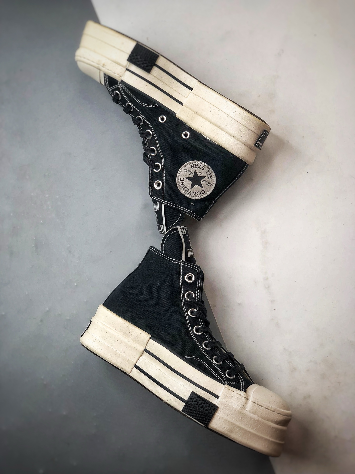 180 Rick Owens DRKSHDW x Converse Chuck 70 DBL Drksta 黑色 简约潮流高帮休闲帆布鞋 A04954C