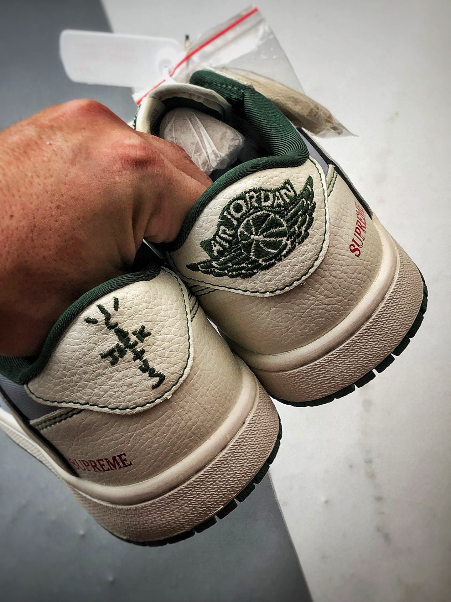 290 Air Jordan 1 Low ”高端定制” Sup米灰绿倒钩 JW1188-149