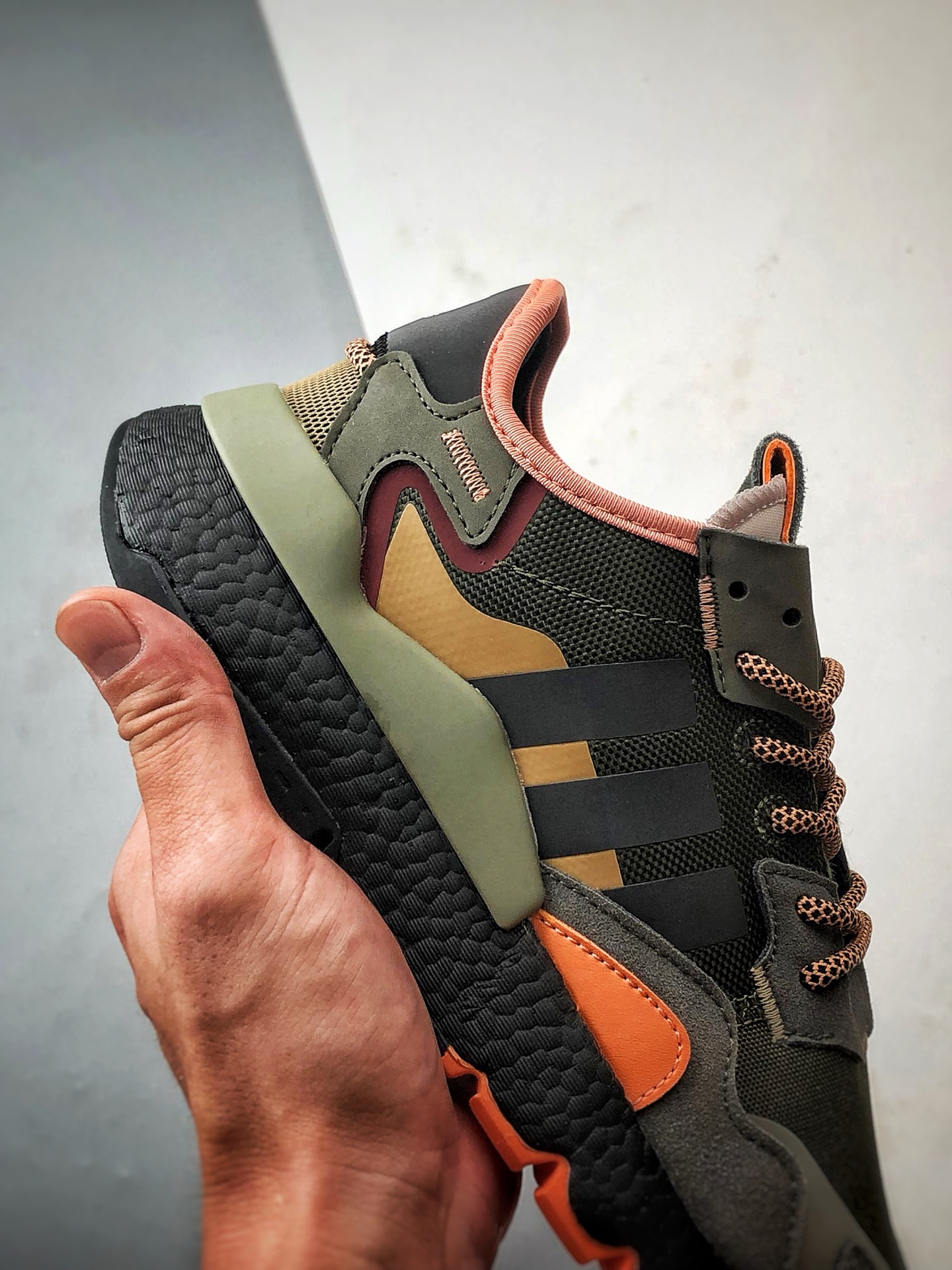 190 AD Originals Nite Jogger 褐绿 三叶草夜行者复古休闲跑步鞋 GY0018