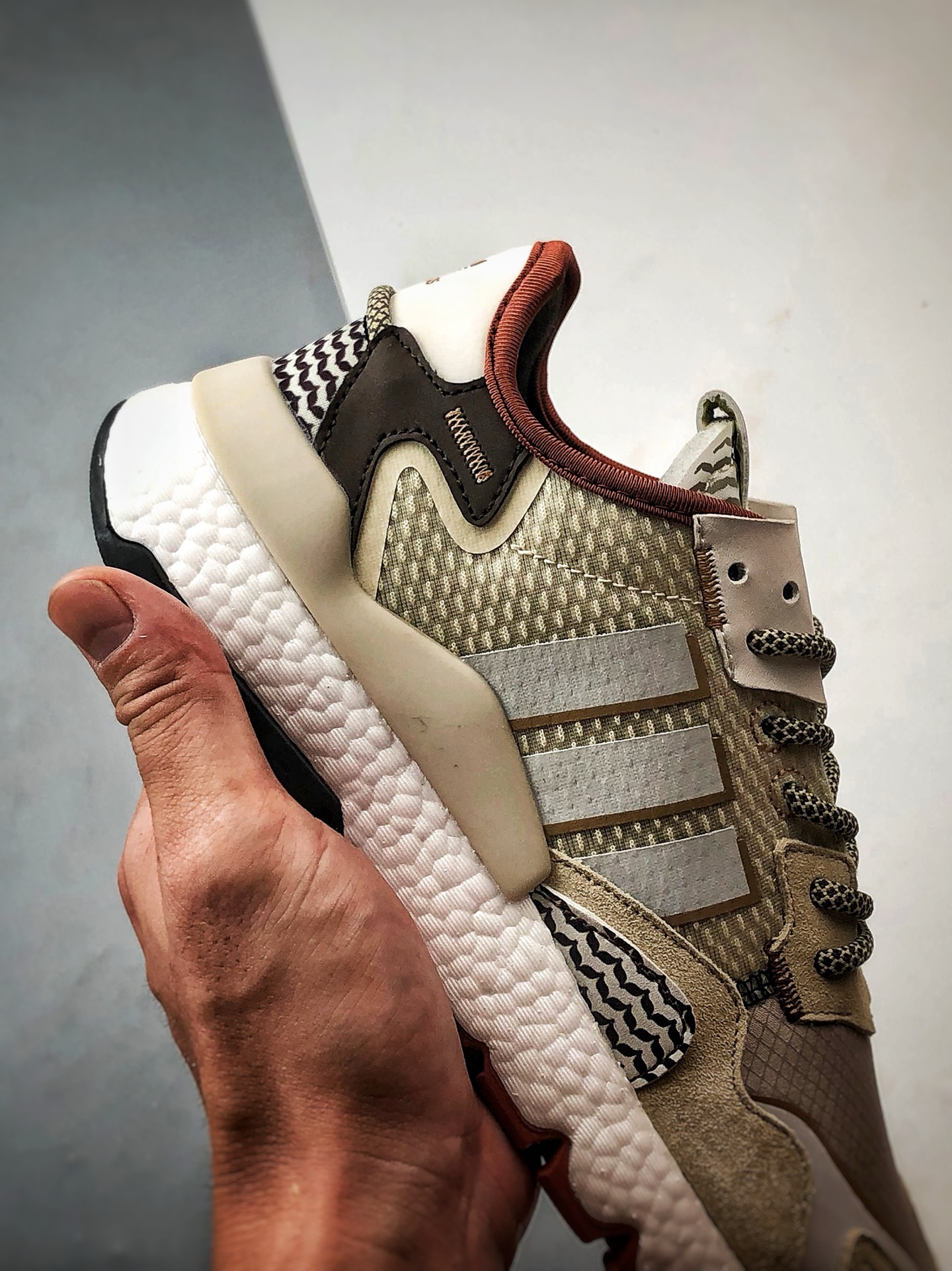 190 AD Originals Nite Jogger 米黄 三叶草夜行者复古休闲跑步鞋 IE1924