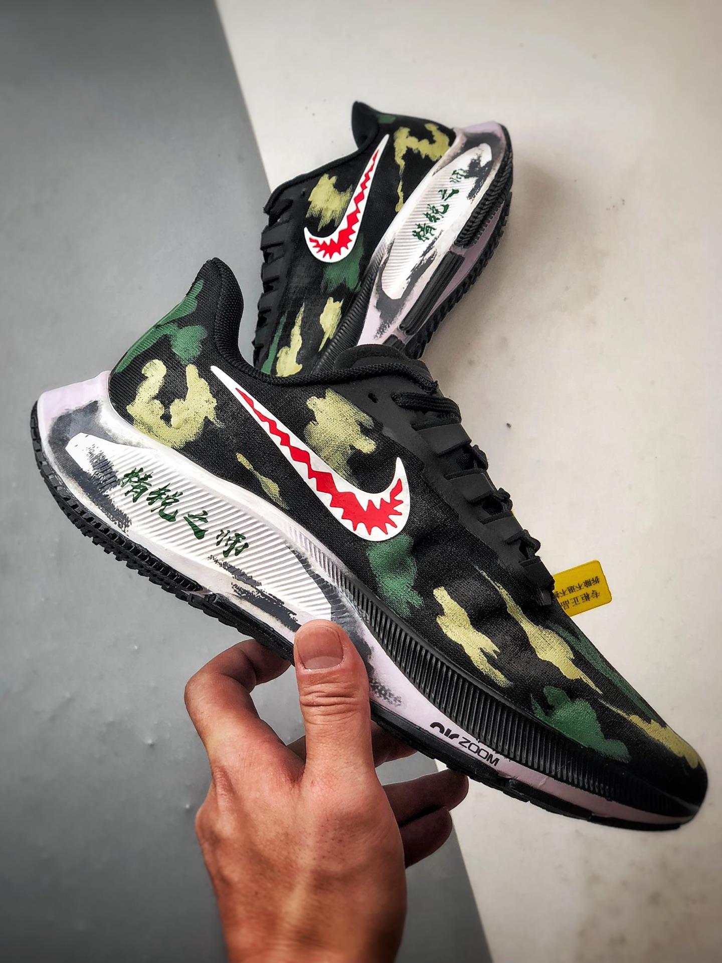 280 定制球鞋 Air Zoom Pegasus 37 精锐之师 黑绿迷彩 潮流简约百搭低帮跑步鞋 BQ9647-220