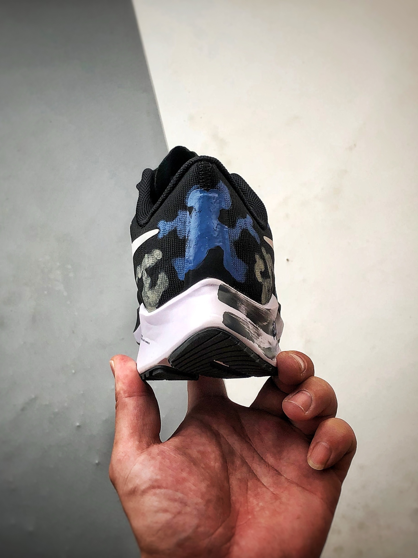 280 定制球鞋 Air Zoom Pegasus 37 威武之师 黑蓝迷彩 潮流简约百搭低帮跑步鞋 BQ9647-200